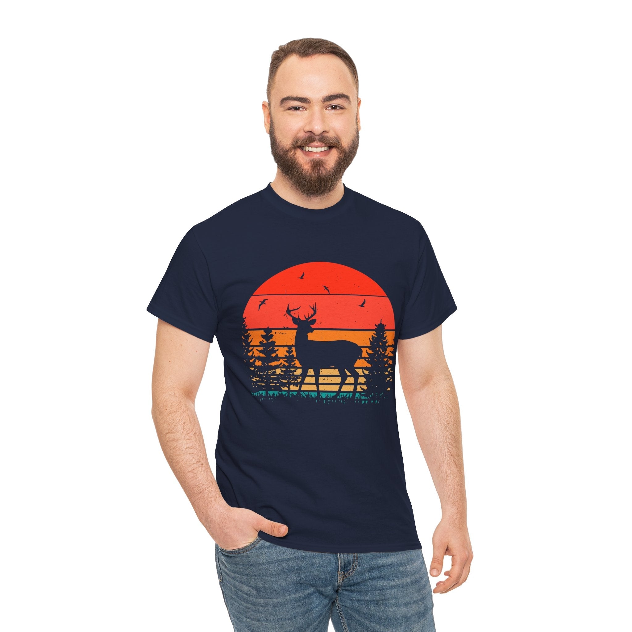 Retro Wildlife Sunset Vintage T- Shirt Printify