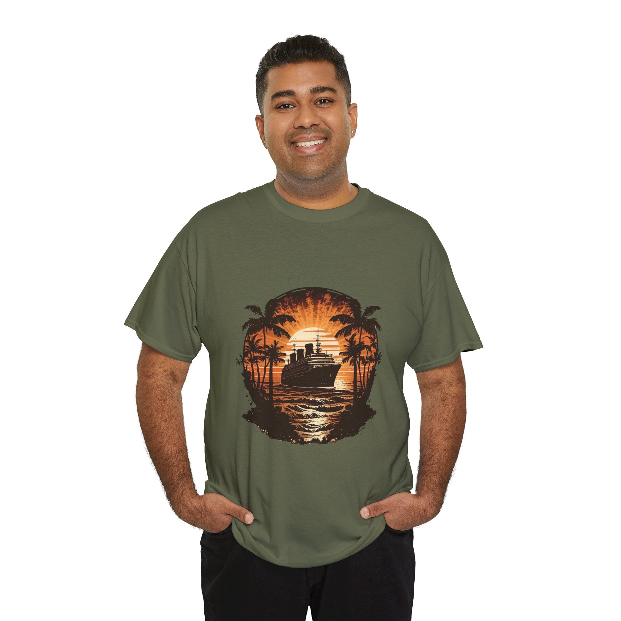 Retro Cruise Ship Graphic T-Shirt Printify