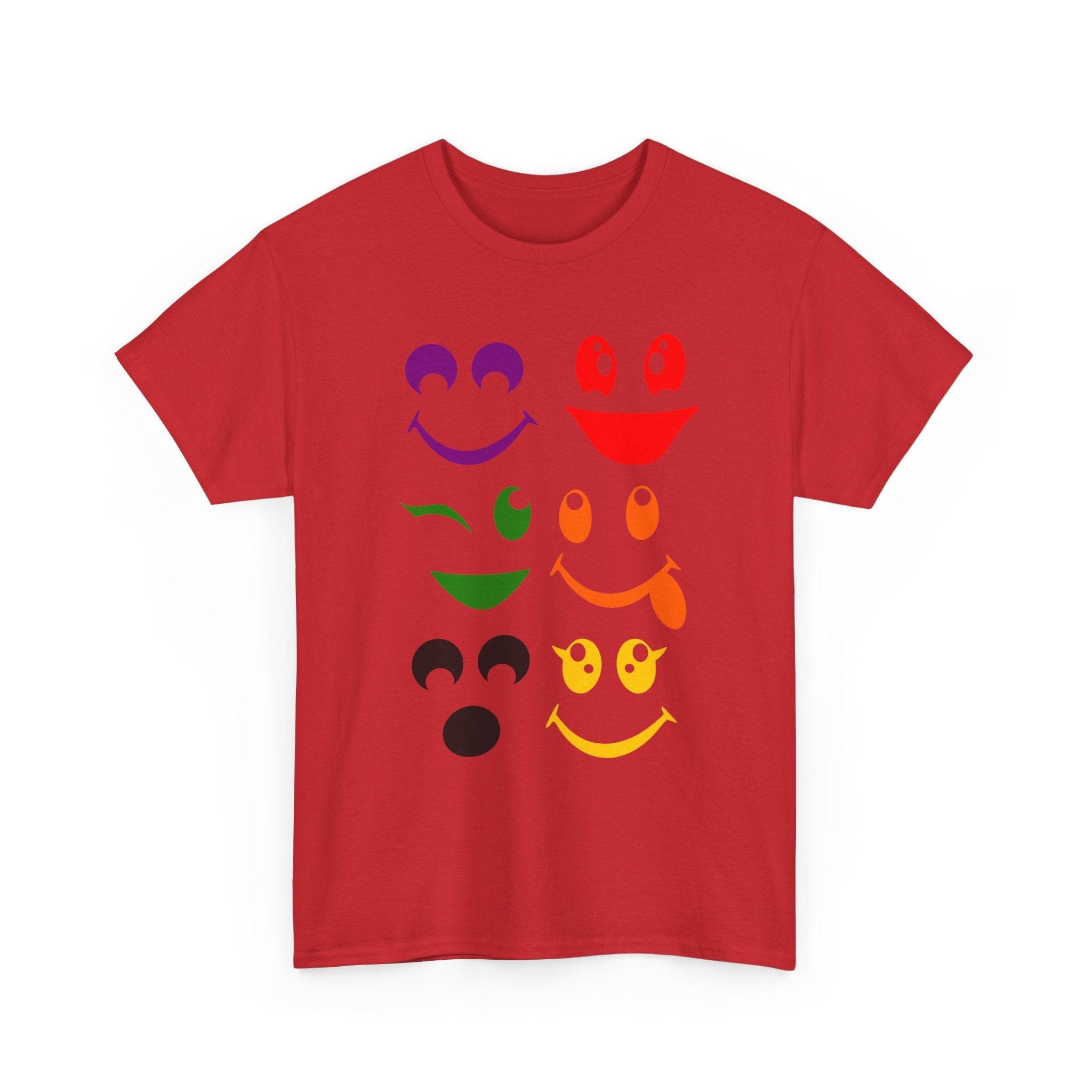 Colorful Smiley Face Unisex T- Shirt Printify