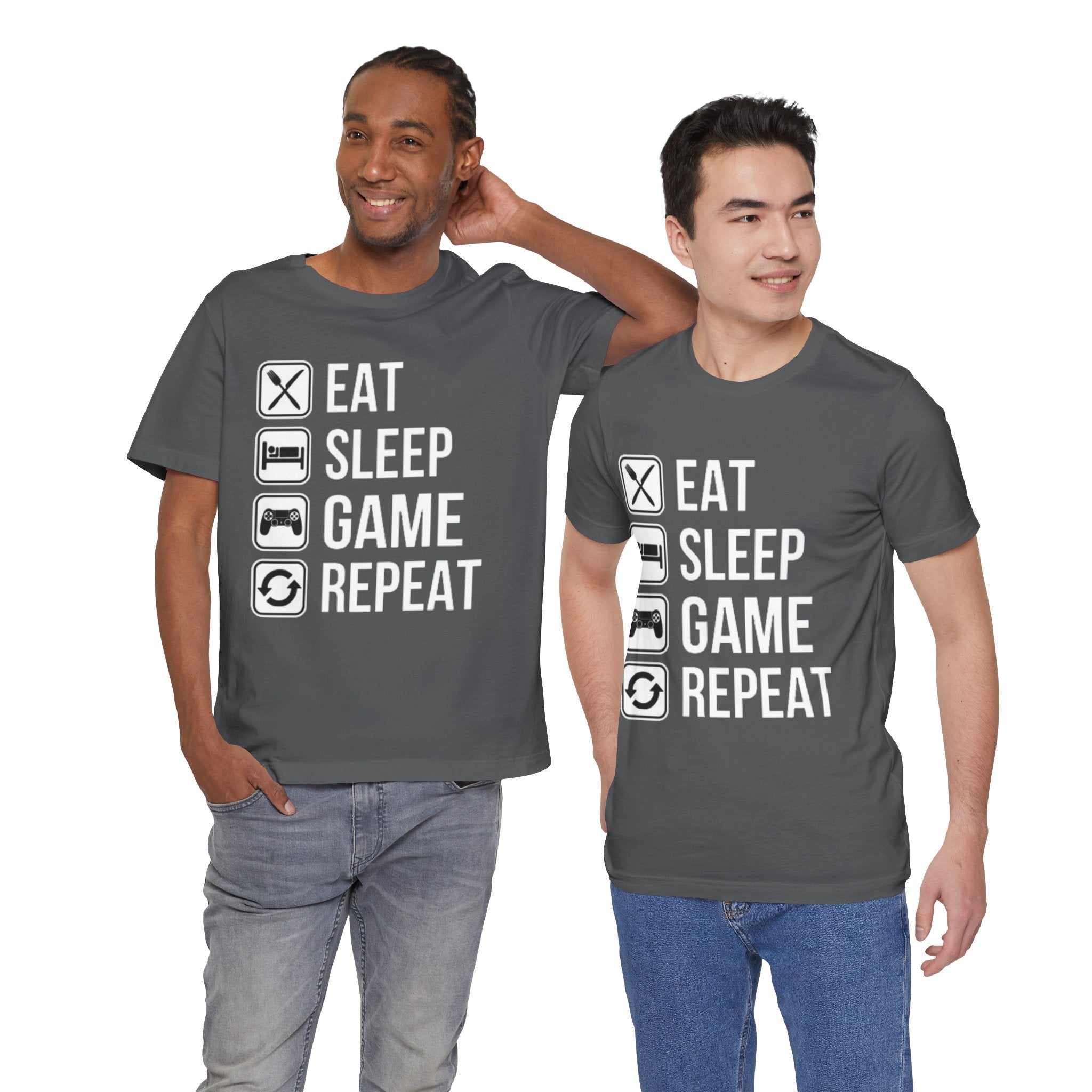 Eat, Sleep, Game, Repeat, Gaming Lifestyle T-Shirt Printify