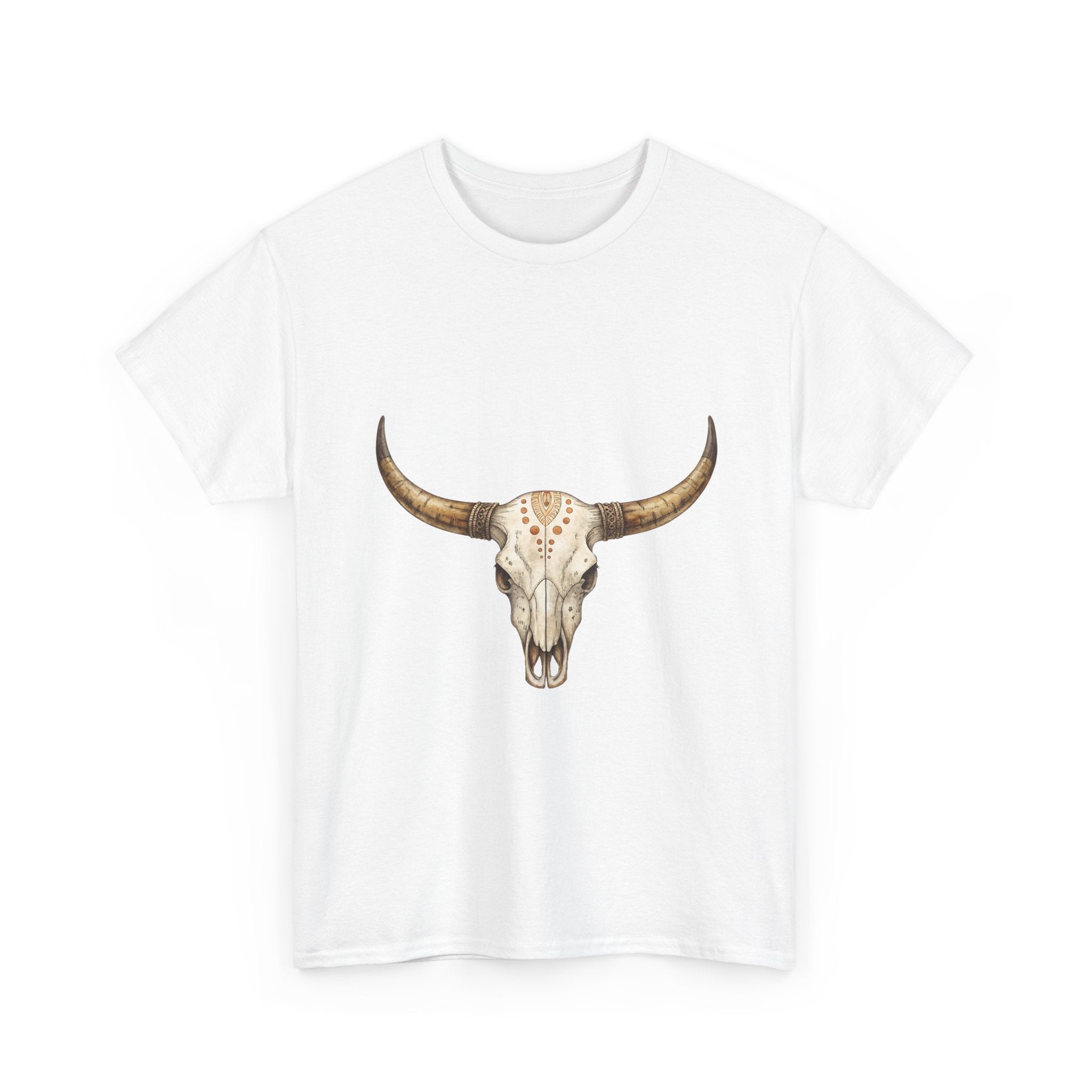 Bull Skull Western Graphic T-Shirt Printify