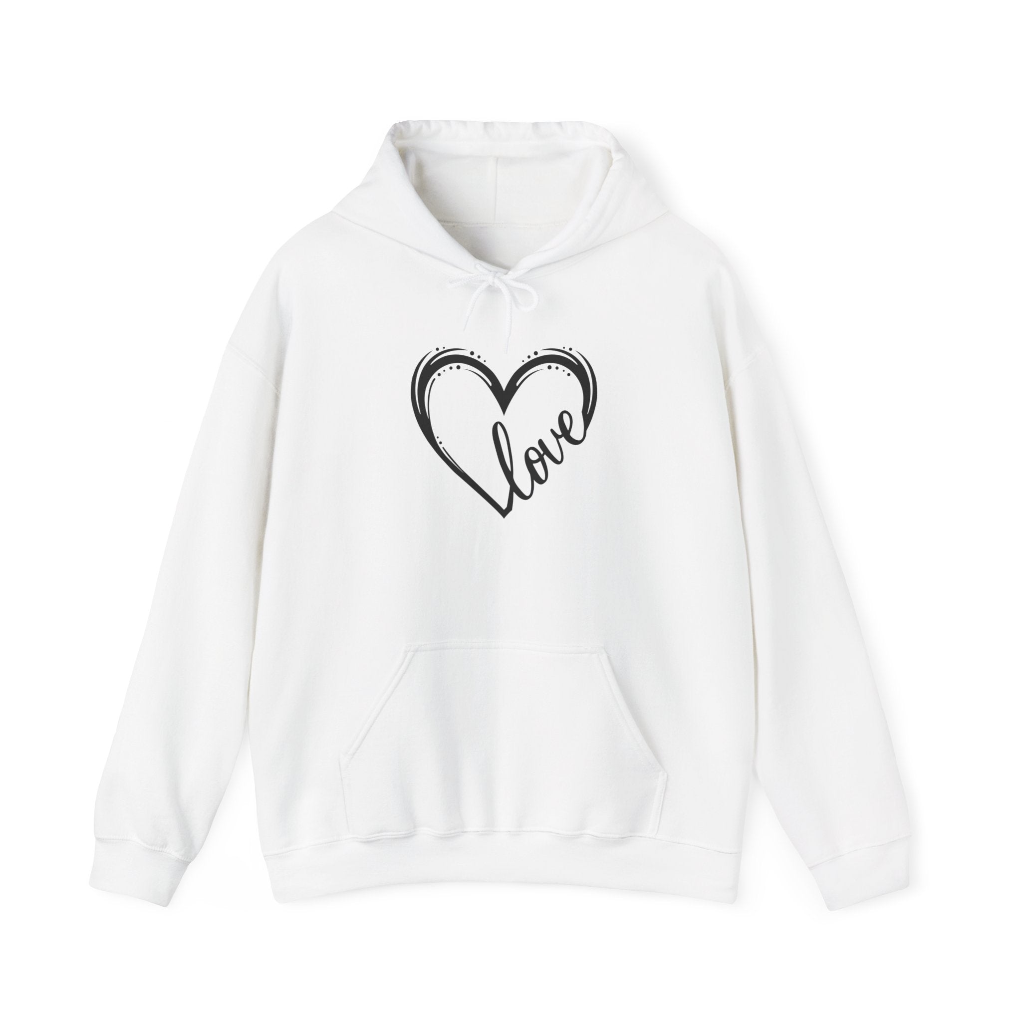 Love Heart Hoodie Printify