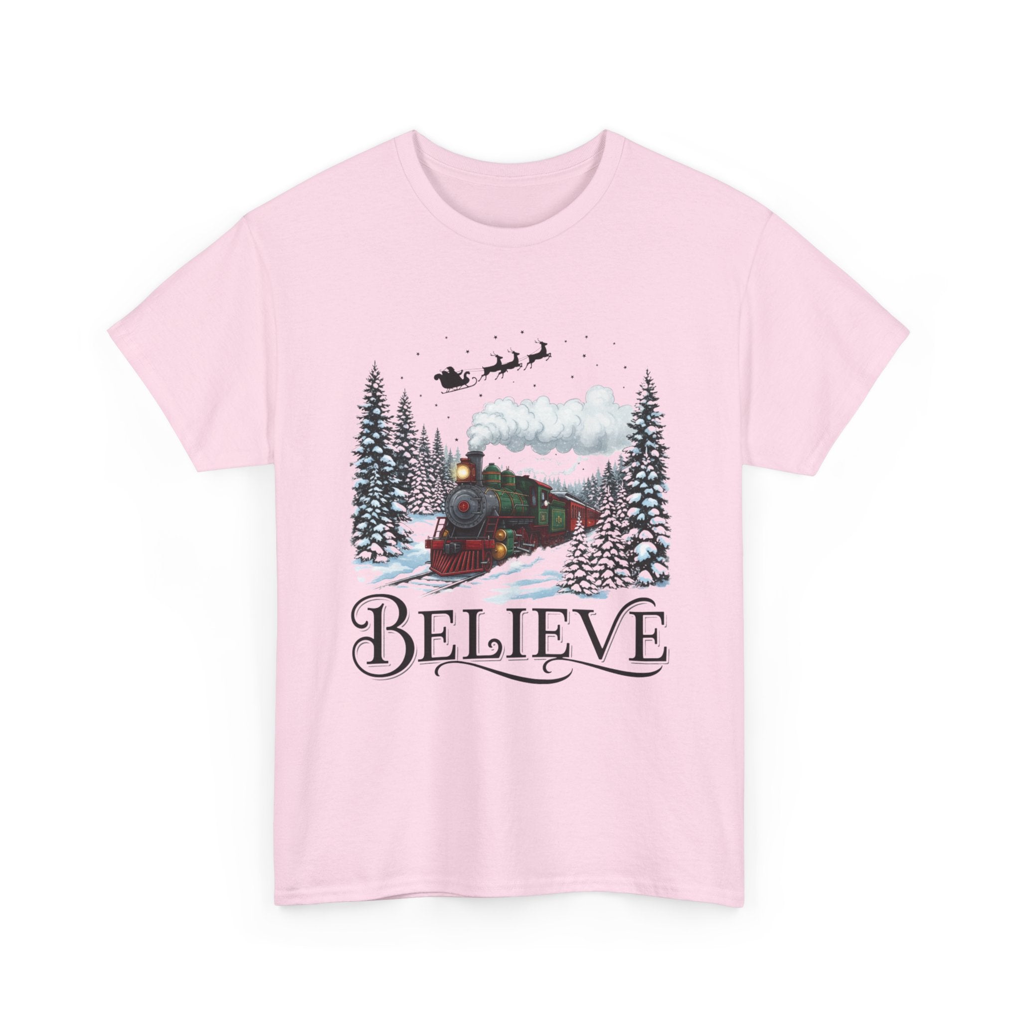 Christmas Train 'Believe' Unisex T- Shirt Printify