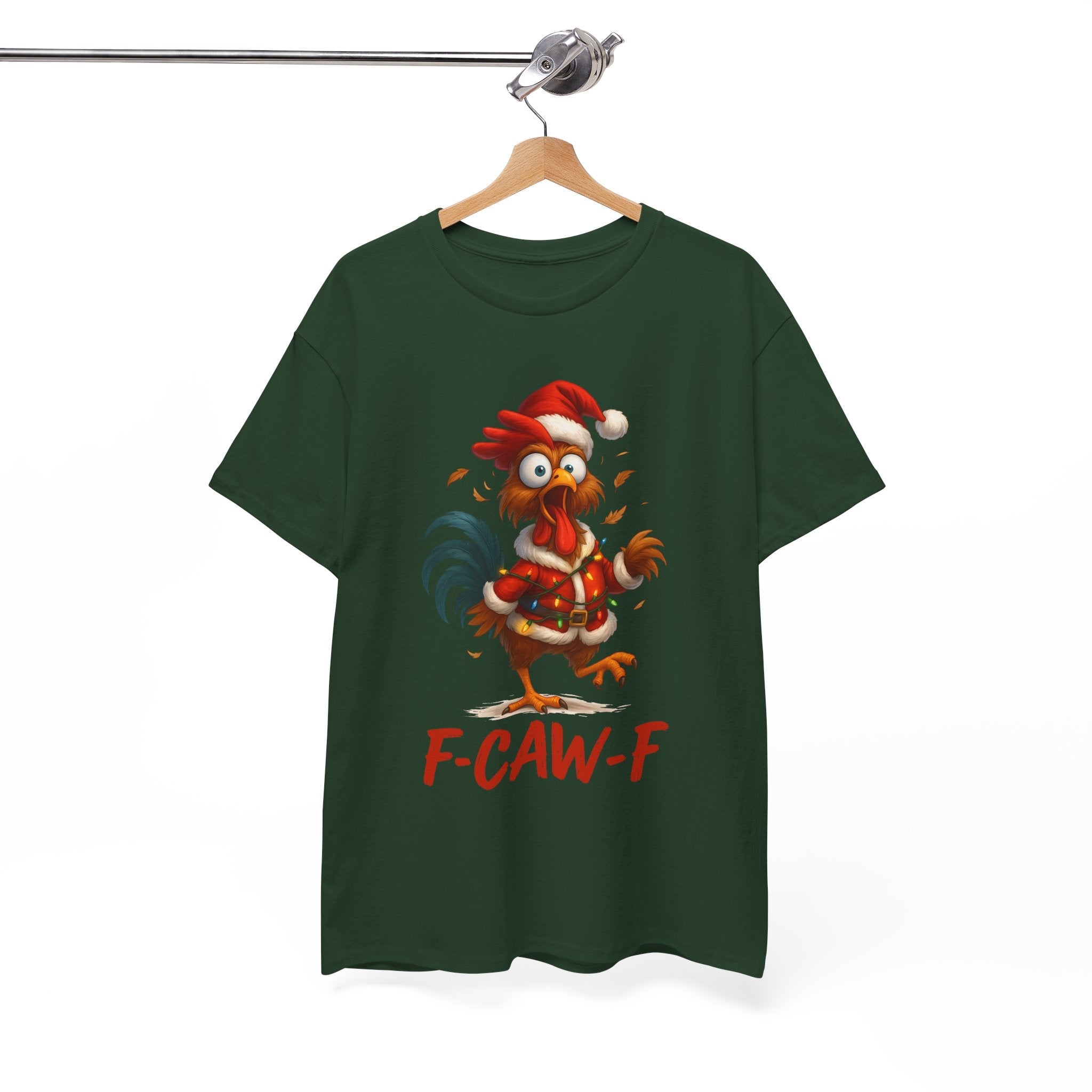 F-Caw-F Holiday Chicken Unisex T- Shirt Printify