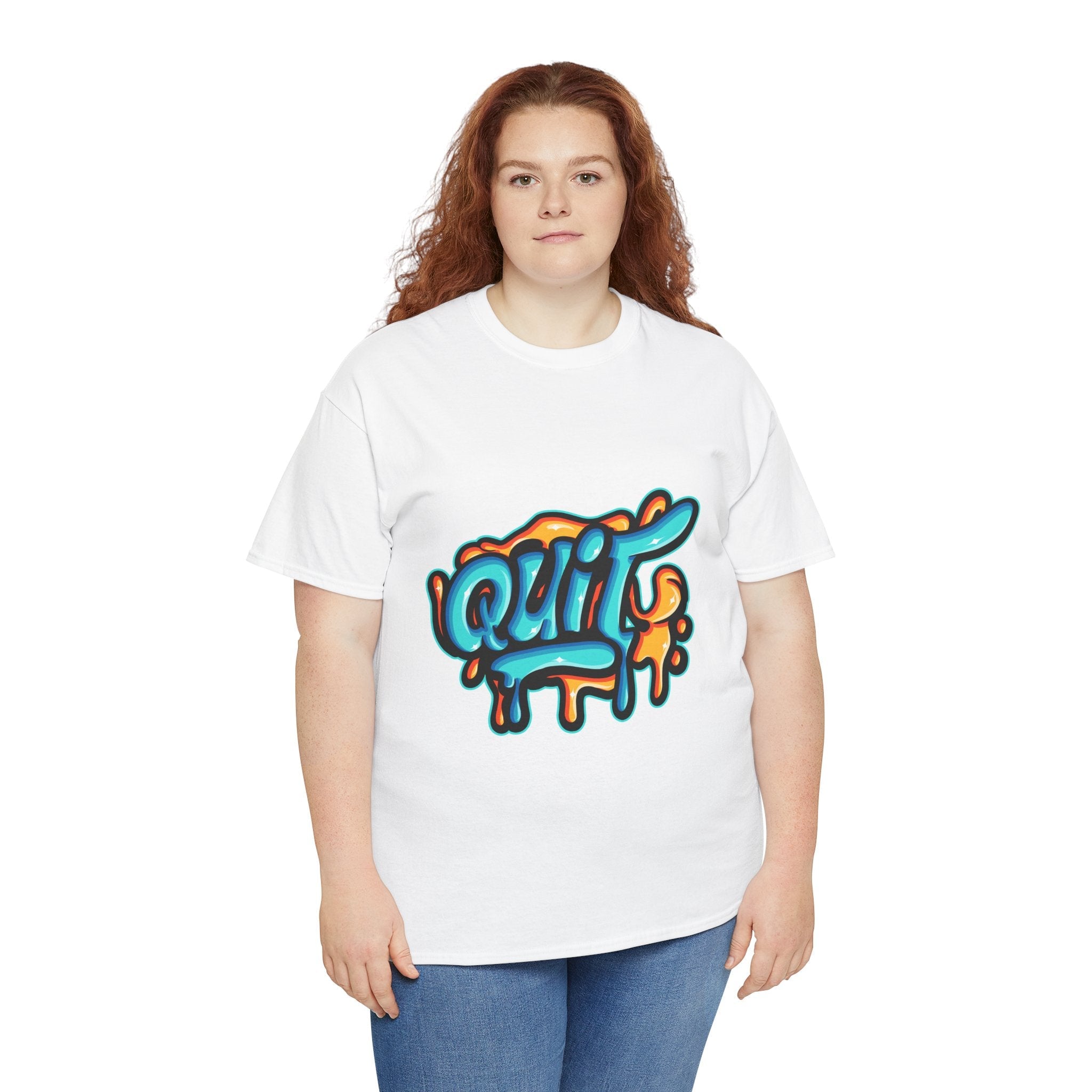 Graffiti Style Quit T-Shirt Printify