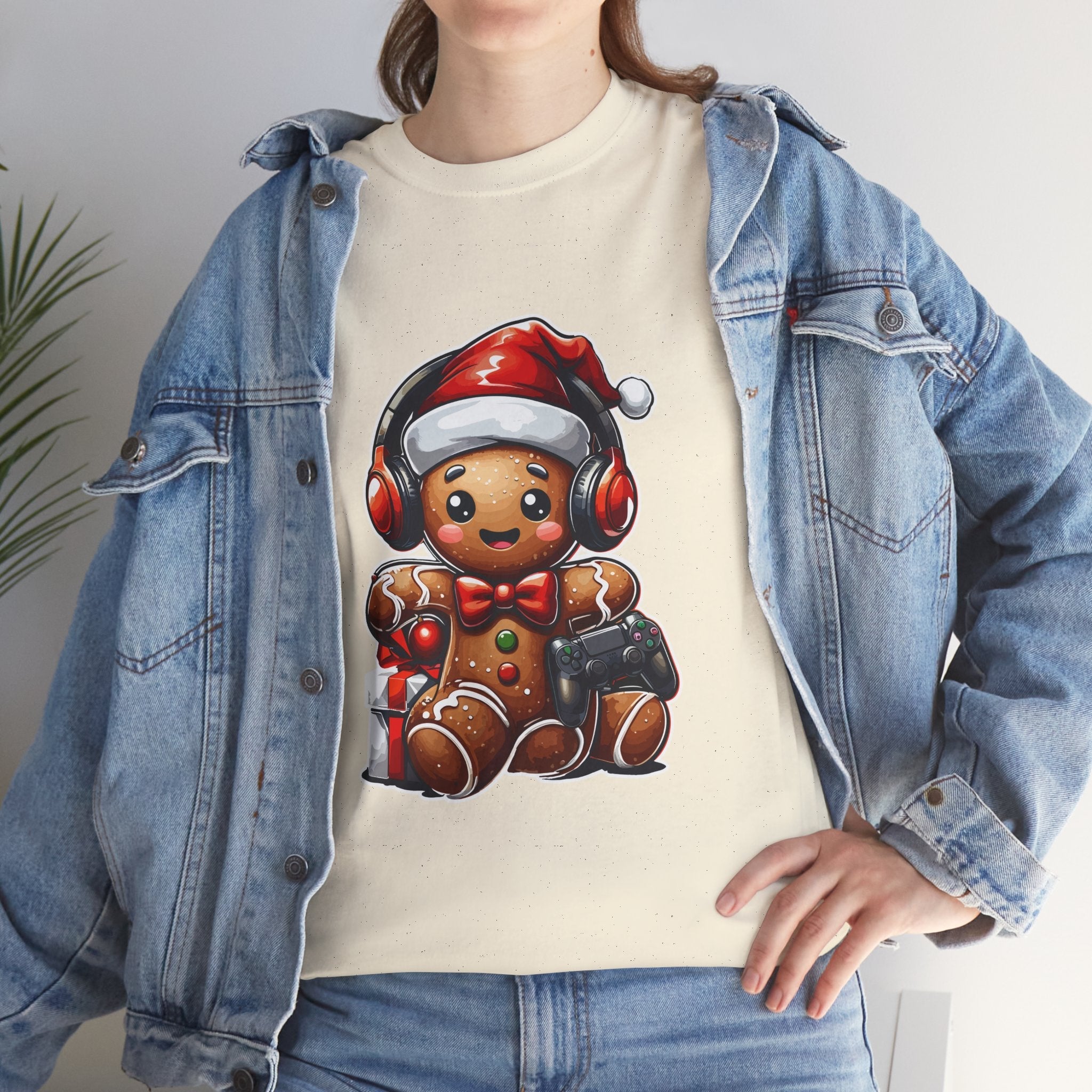 Gamer Gingerbread Unisex Graphic T- Shirt Printify