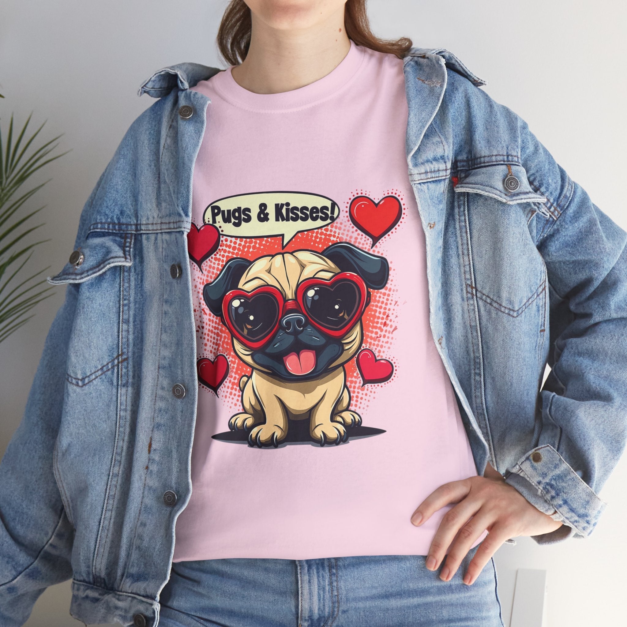 Pugs & Kisses Unisex Graphic T- Shirt Printify
