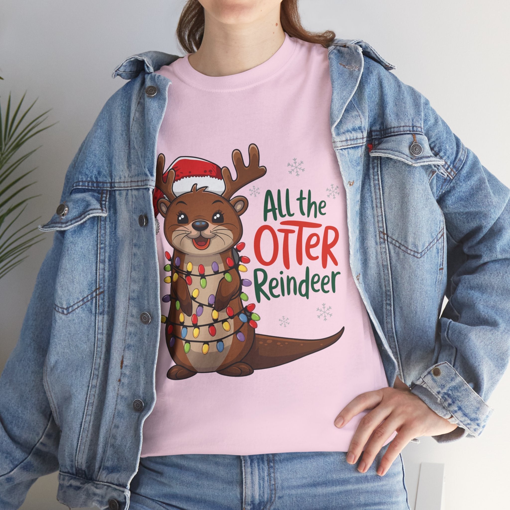 All the Otter Reindeer Cute T- Shirt Printify