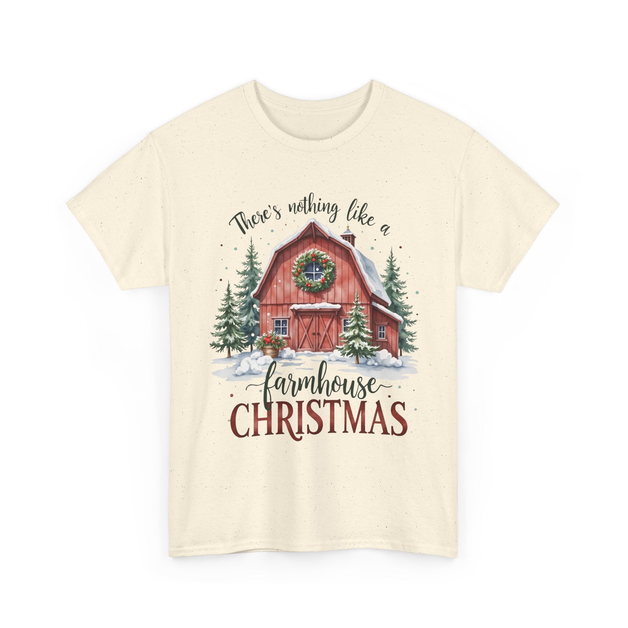 Farmhouse Christmas Graphic T- Shirt Printify
