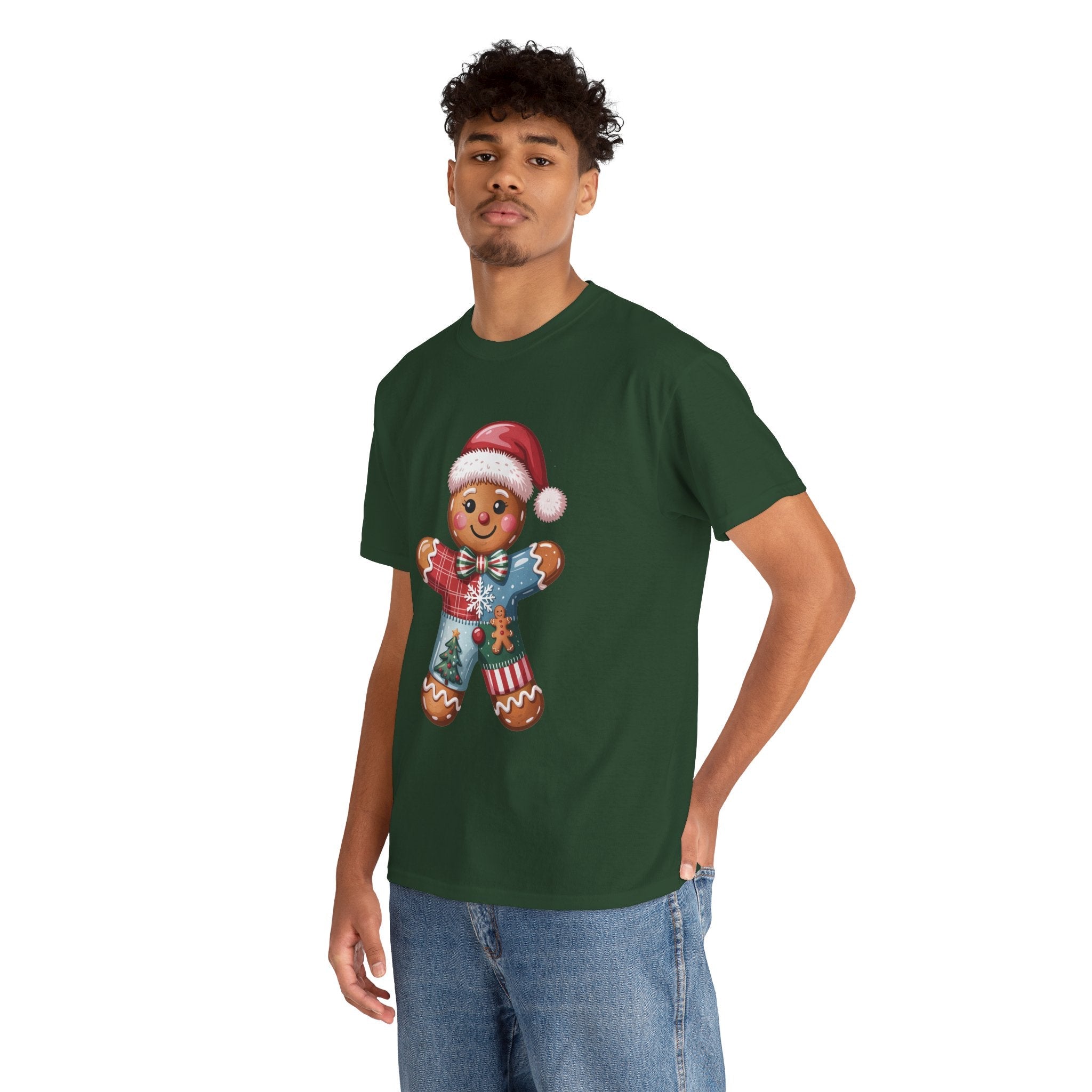 Gingerbread Man Christmas T- Shirt Printify