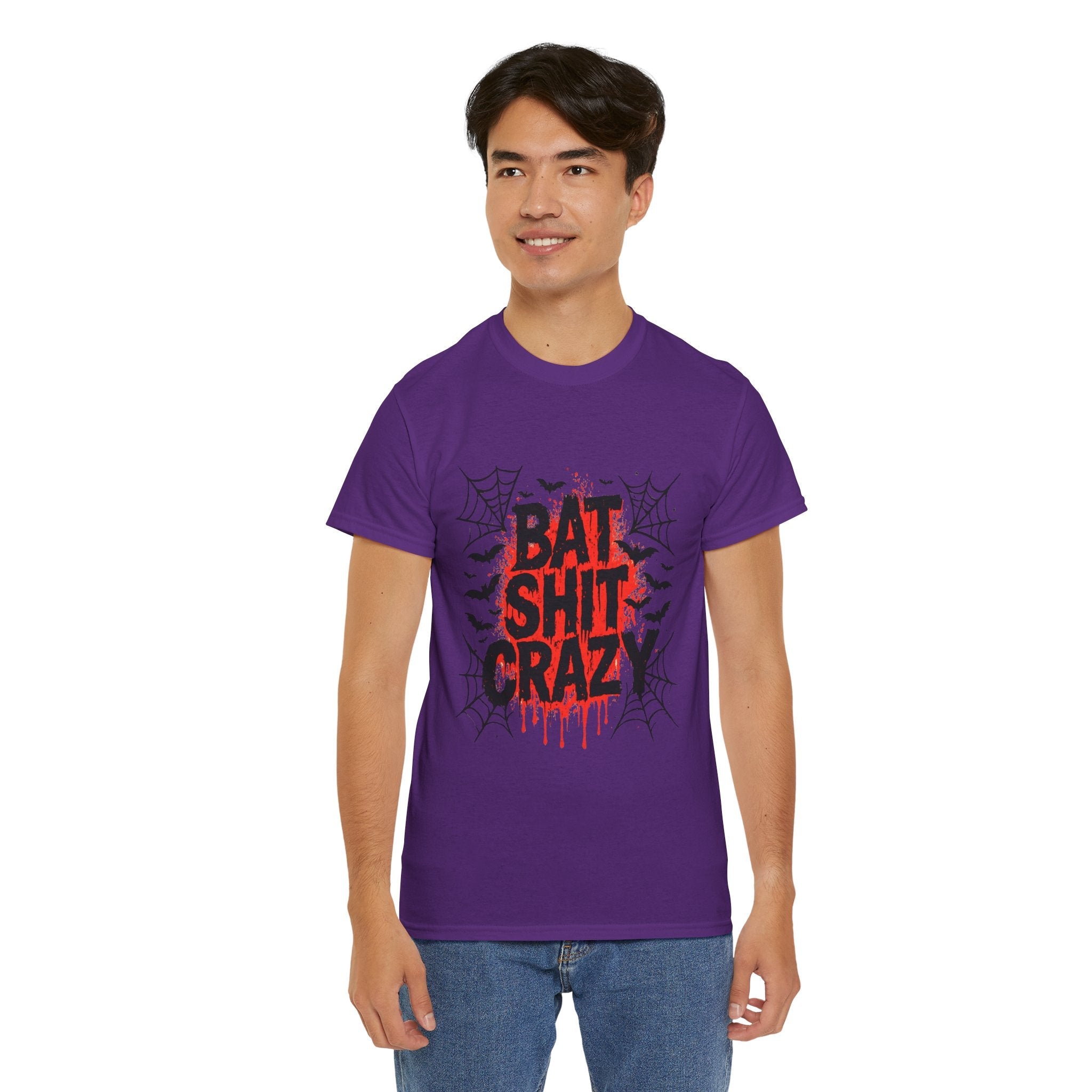 Halloween Bat Shit Crazy  Graphic T-Shirt Printify