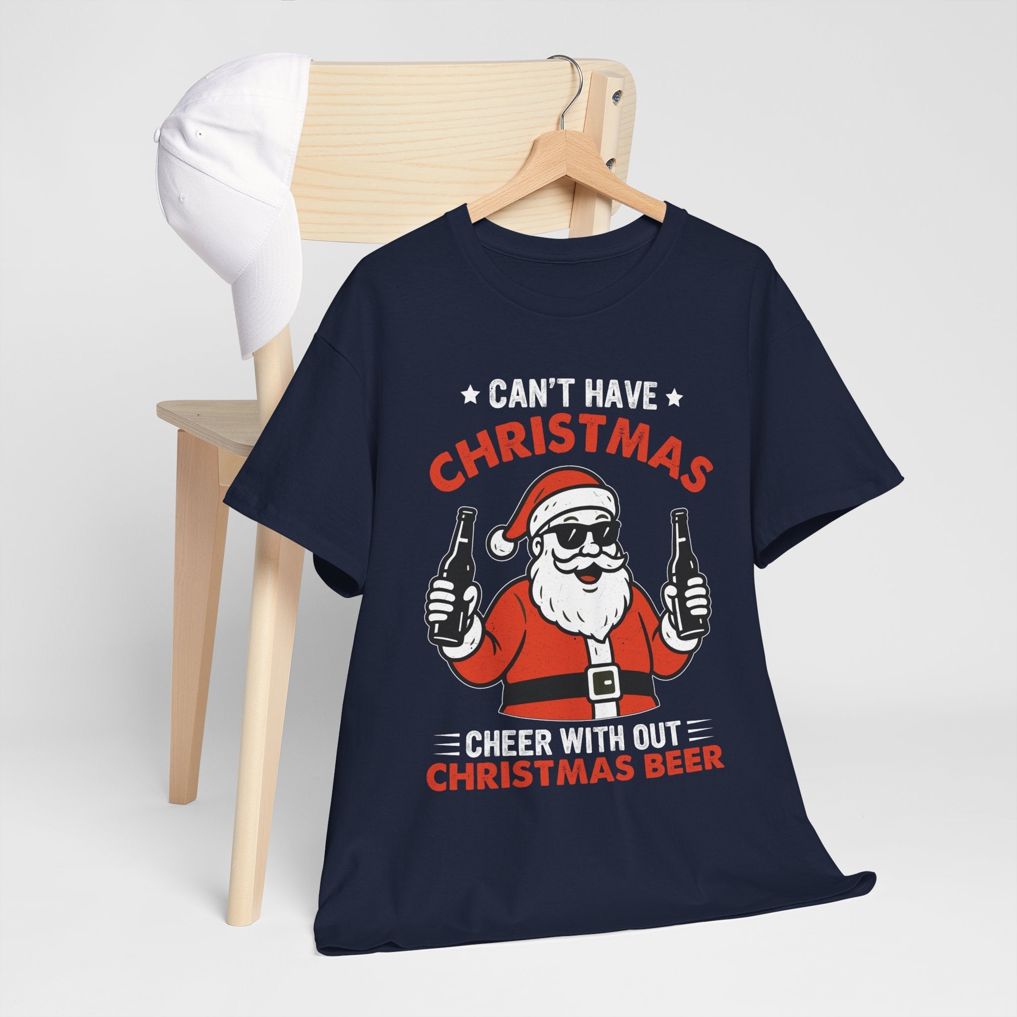 Santa Christmas Beer Graphic T- Shirt Printify