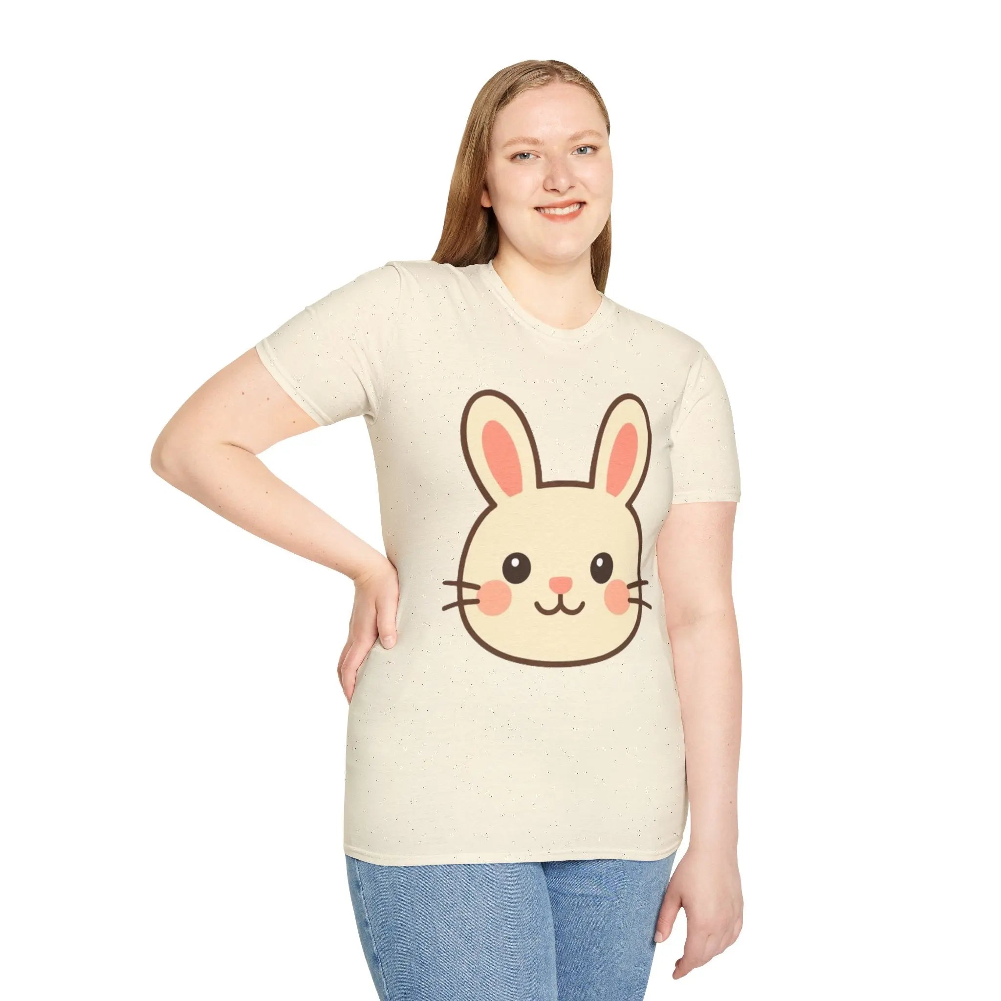 Cute Bunny Unisex Cotton T-Shirt - Crafted Looks