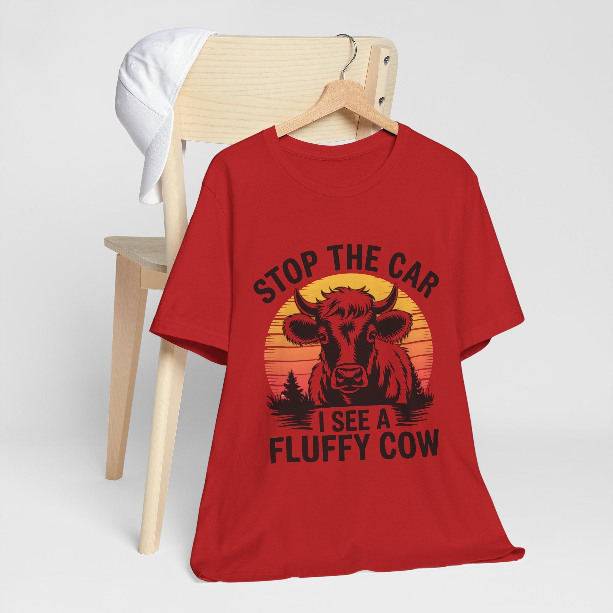 Stop The Car I See a Fluffy Cow Graphic T-shirt Printify