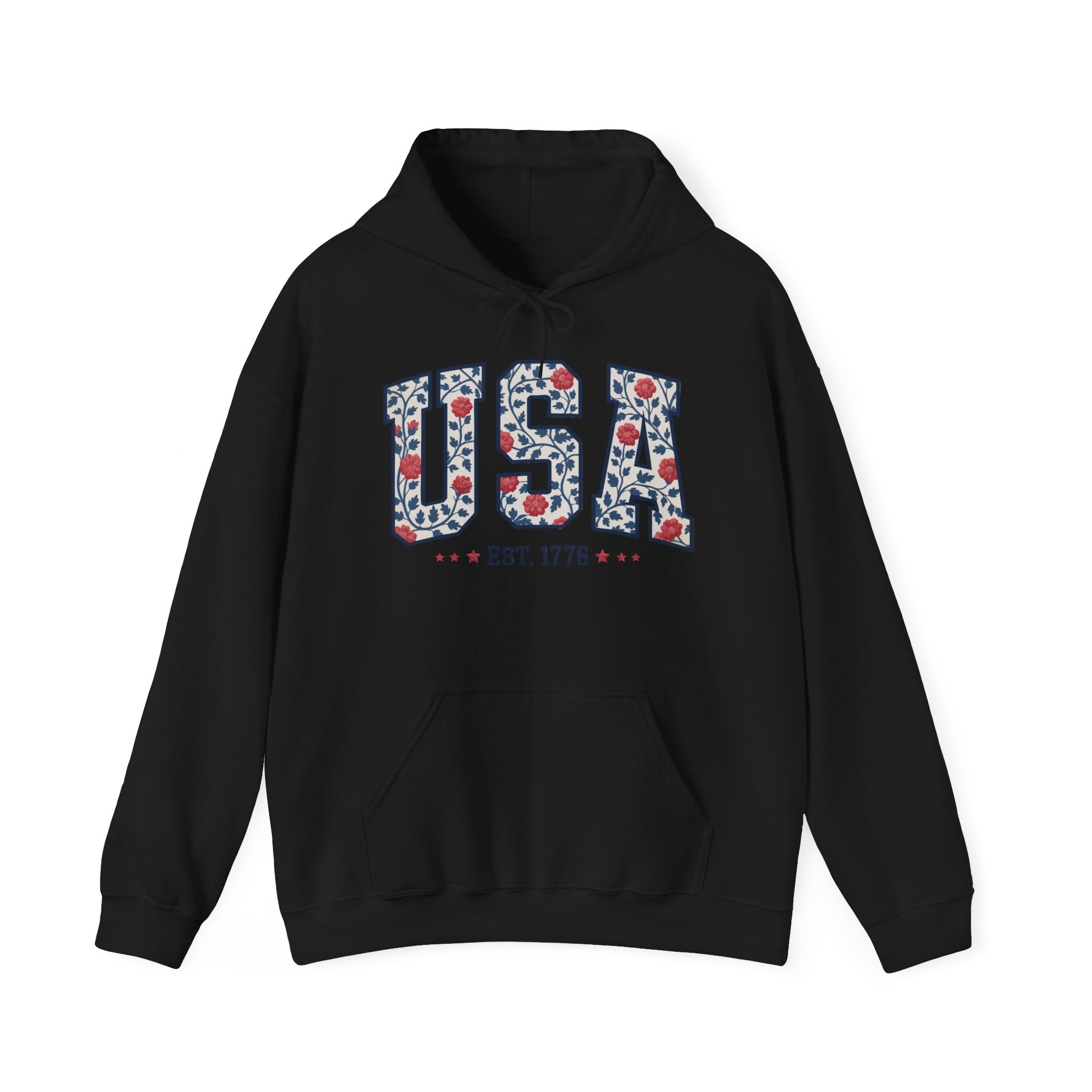 USA Floral Hoodie
