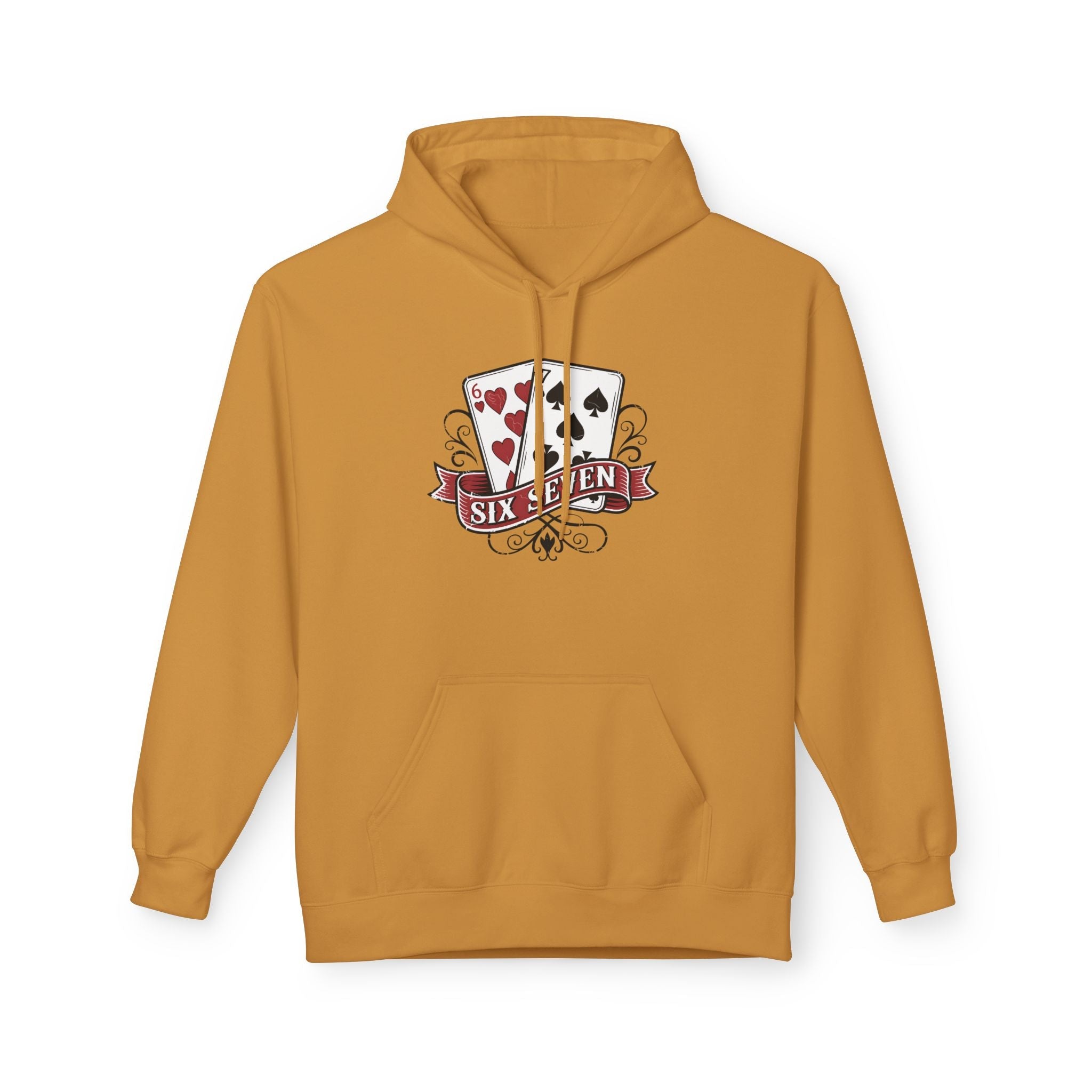 Retro Poker Graphic Cards Hoodie Printify
