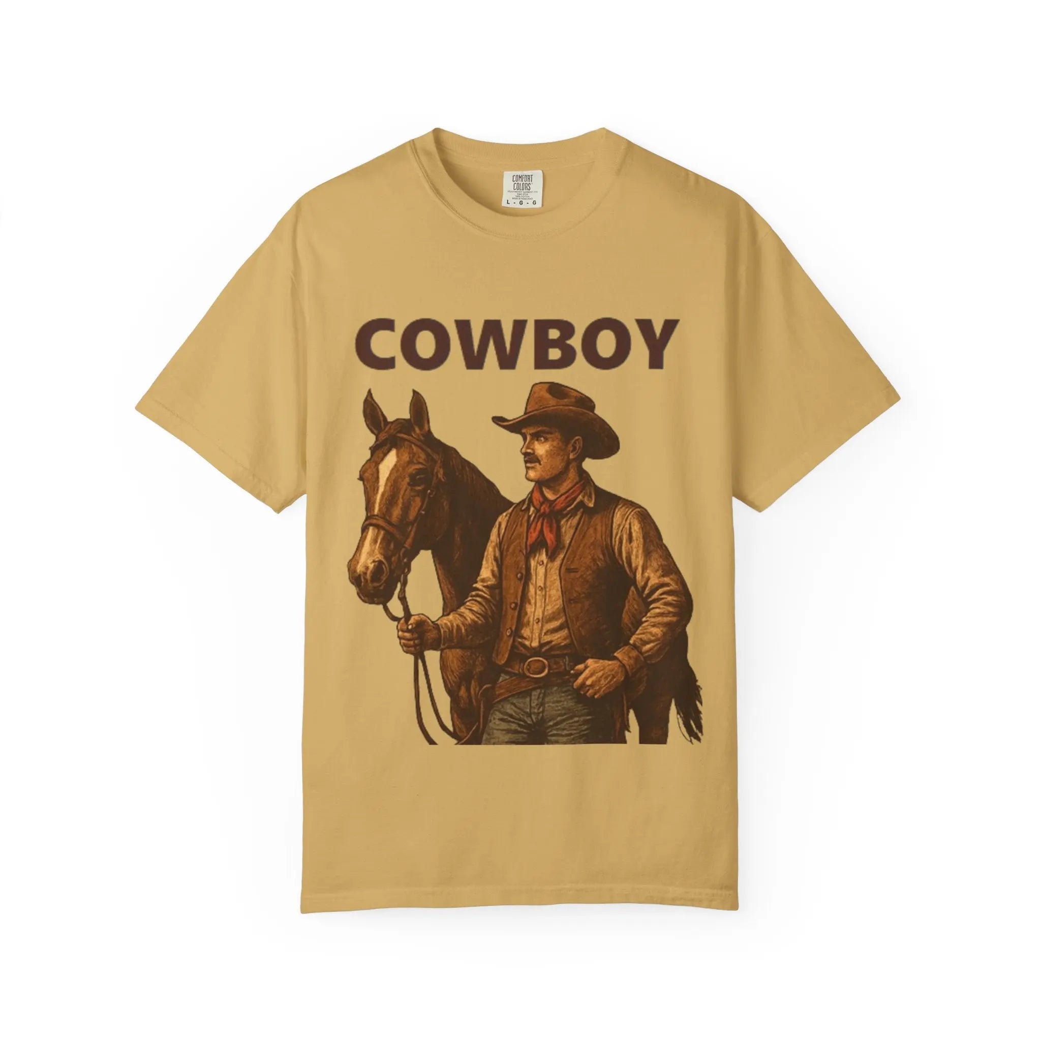 Vintage Cowboy Cotton T-Shirt Printify