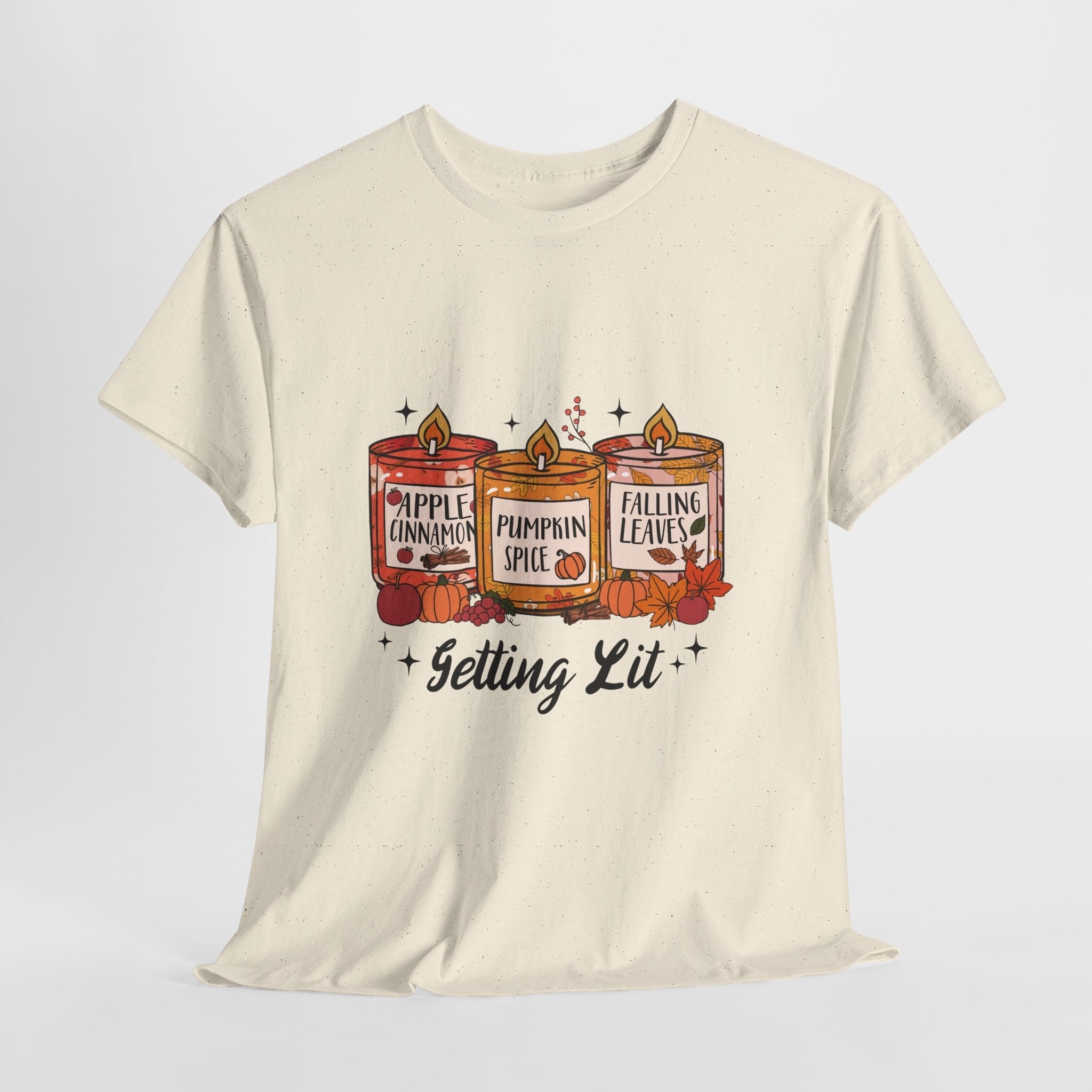 Fall Vibes Unisex 'Getting Lit' Seasonal T- Shirt Printify