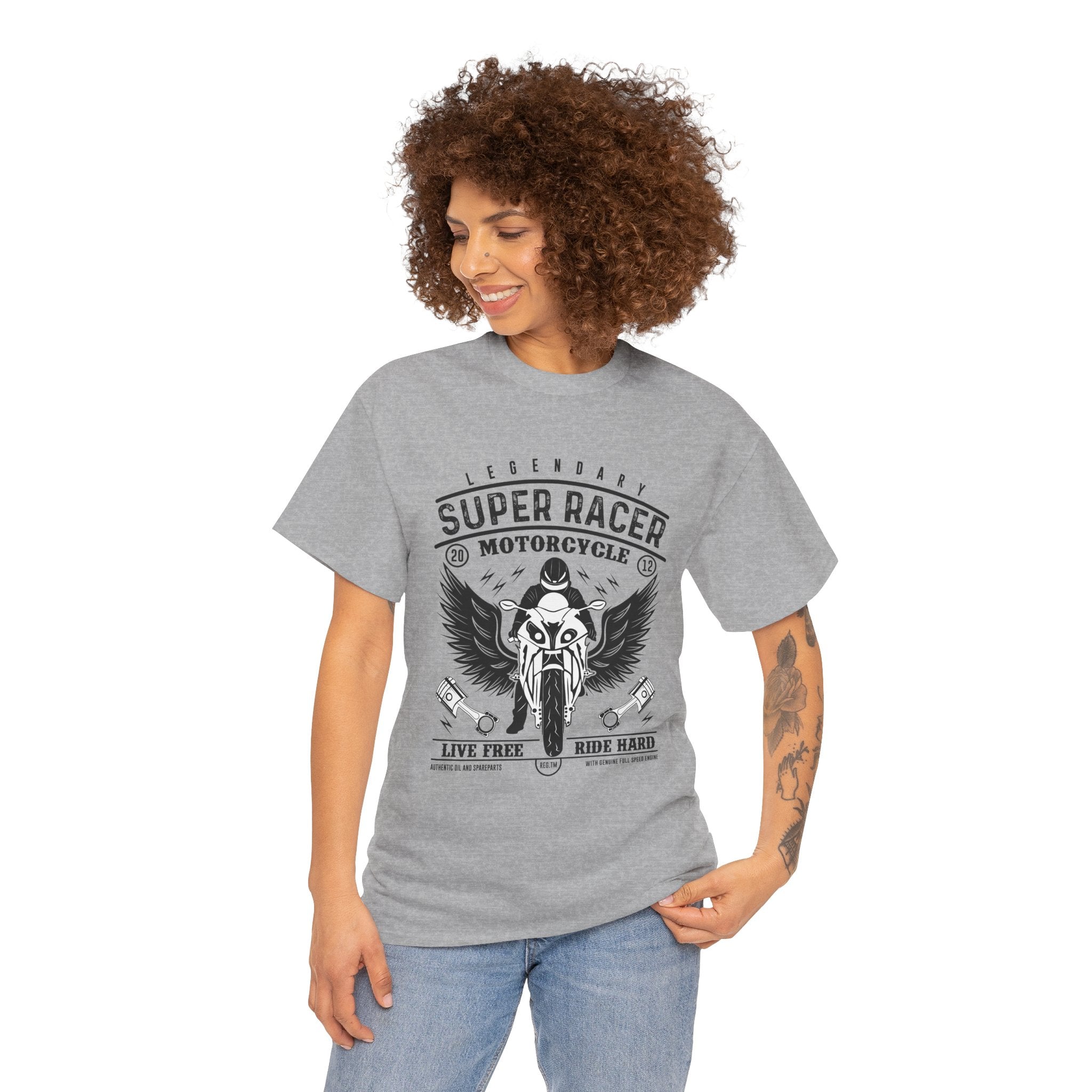 Super Racer Motorcycle T- Shirt Printify