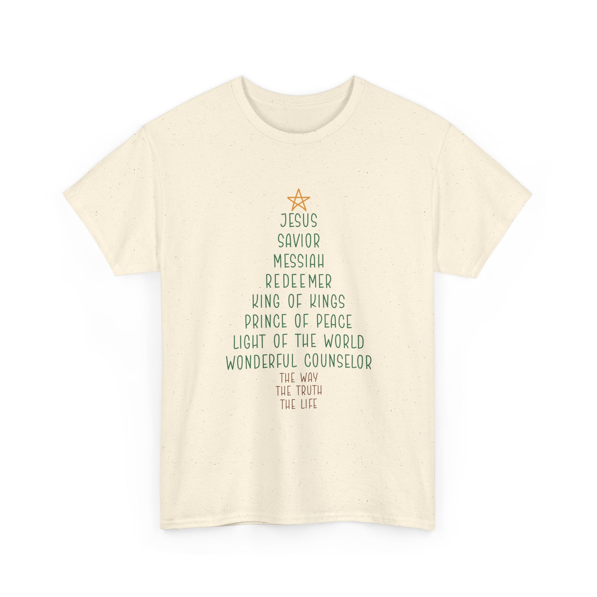 Christian Christmas Tree Message T- Shirt Printify