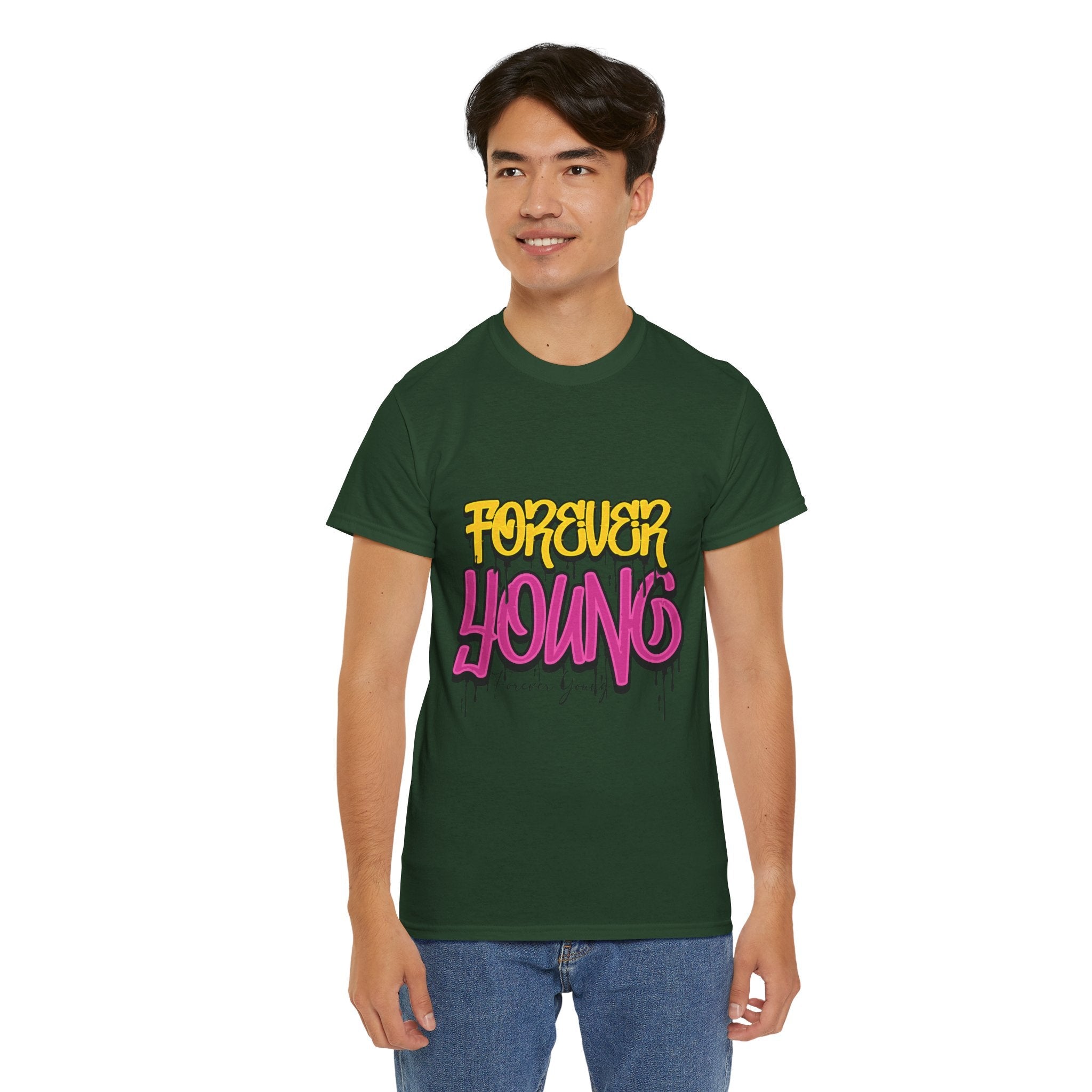 Forever Young Graffiti Graphic T- Shirt Printify