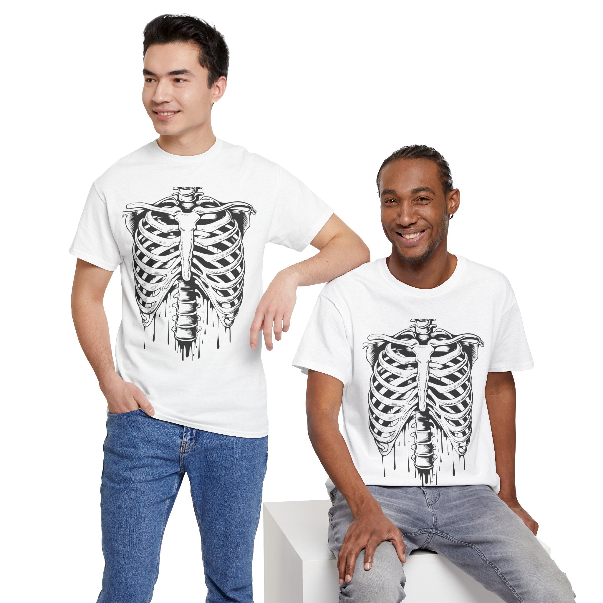Skeleton Rib Vintage T- Shirt Printify