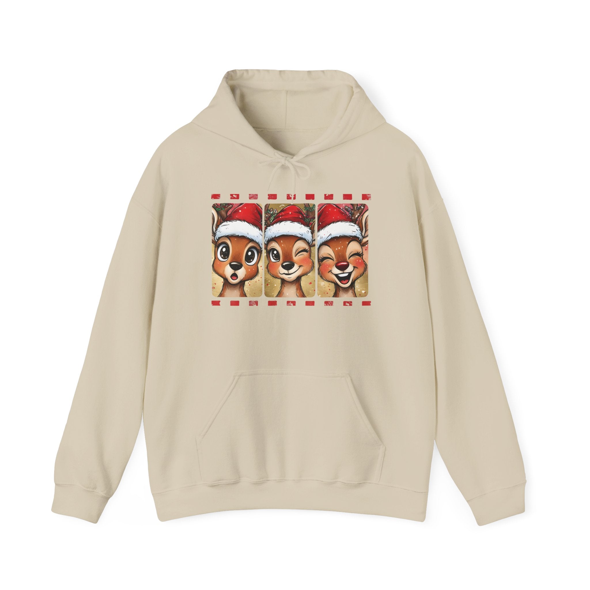 Christmas Reindeer Trio Hoodie Printify