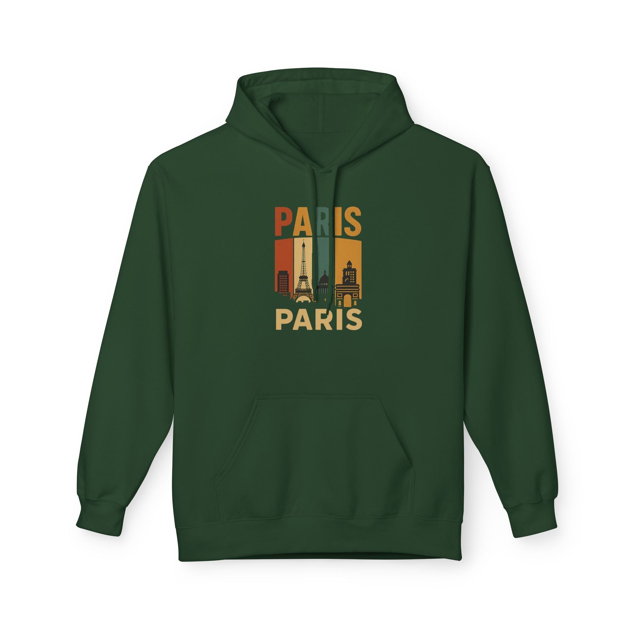 Retro Paris Skyline Hoodie Printify