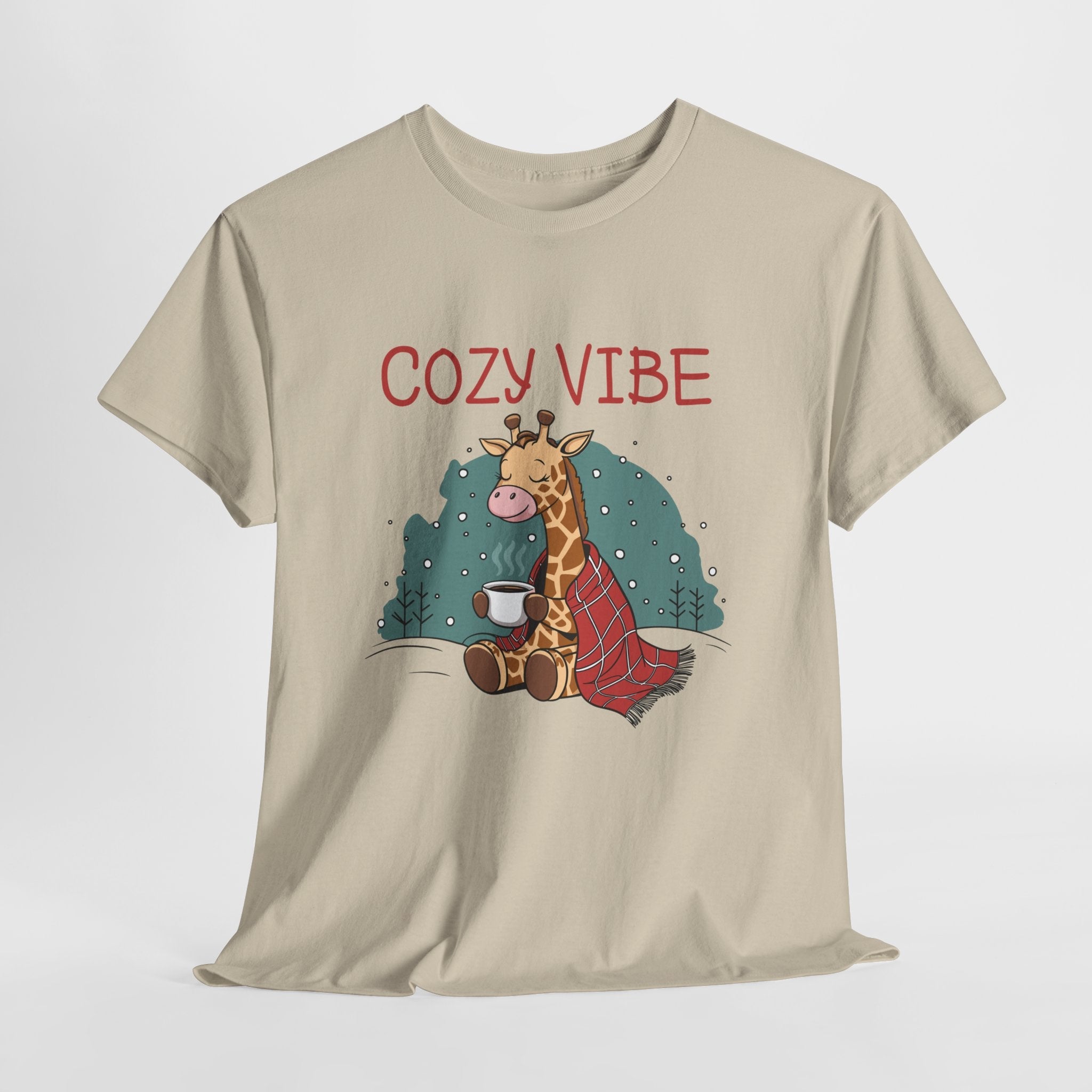 Cozy Vibe Giraffe Unisex T-Shirt Printify