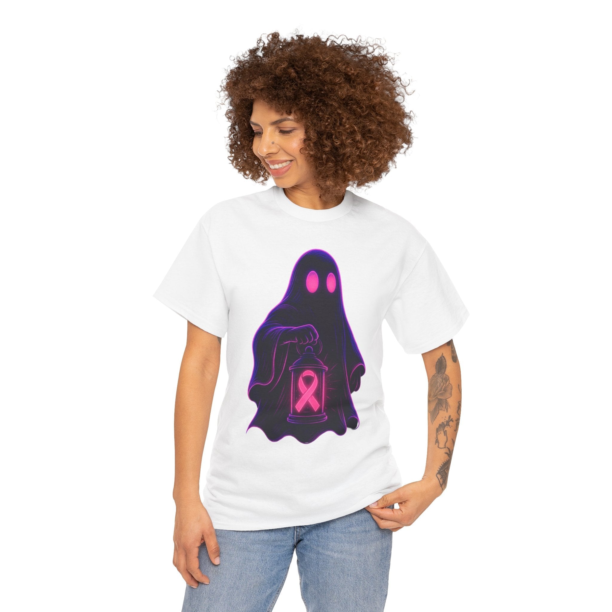 Neon Ghost Graphic T-Shirt Printify