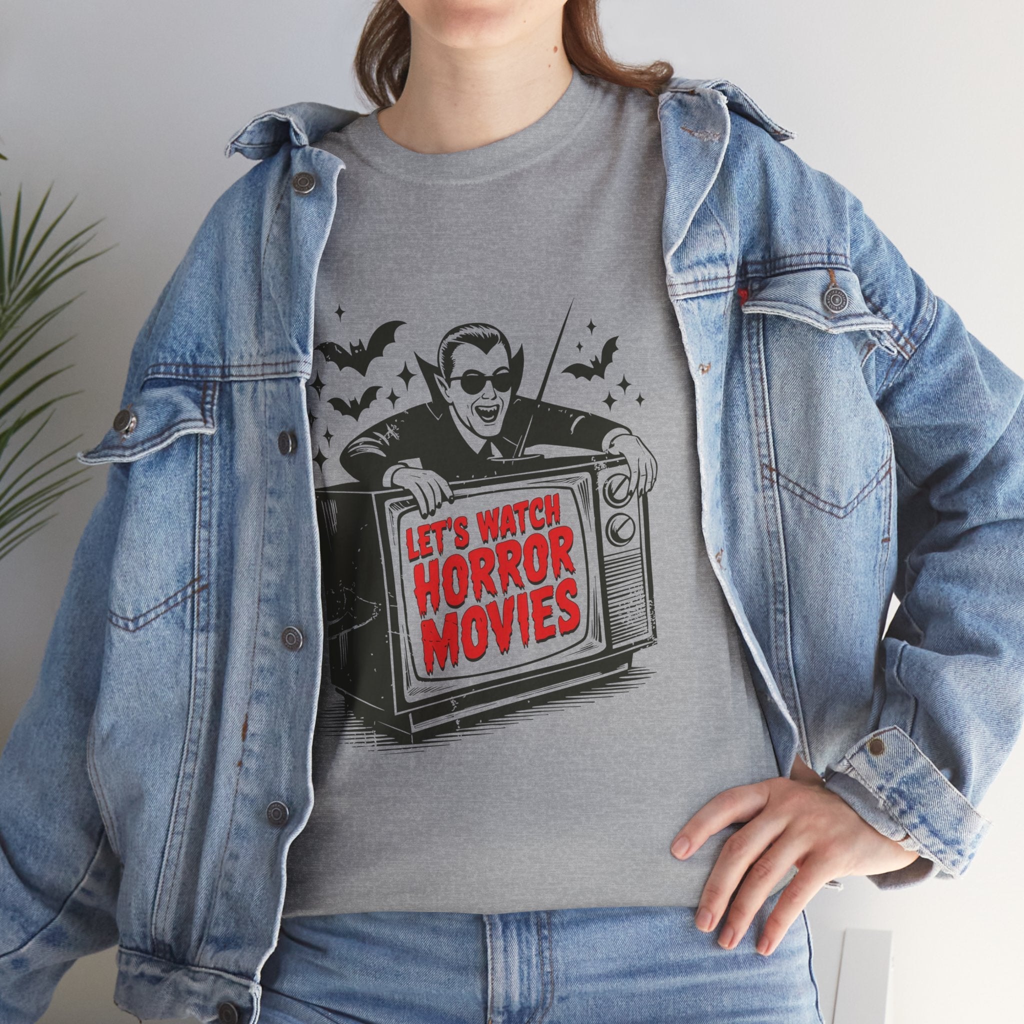 Let's Watch Horror Movies Unisex T-Shirt Printify
