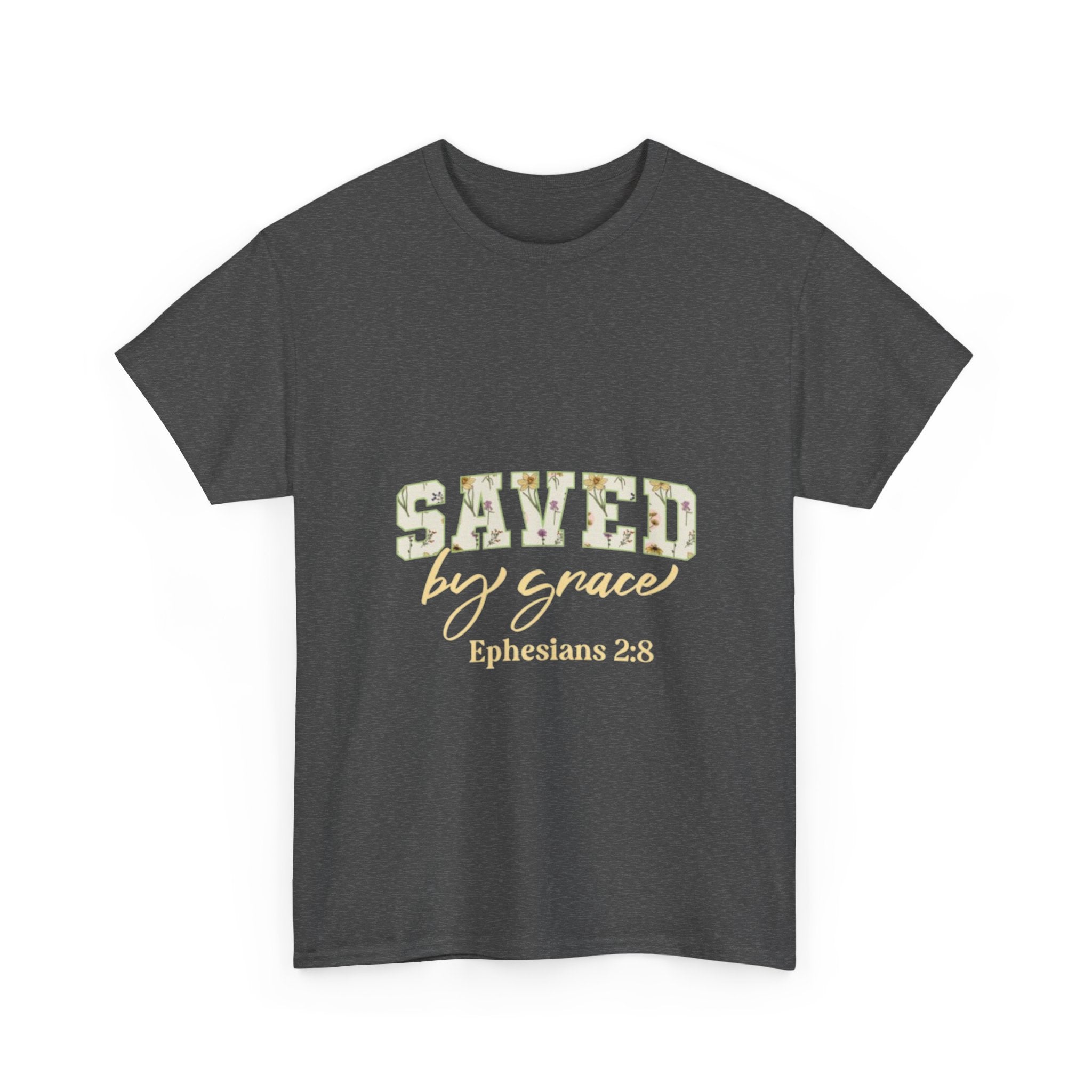 Christian Graphic  T-Shirt-  Saved by Grace Printify