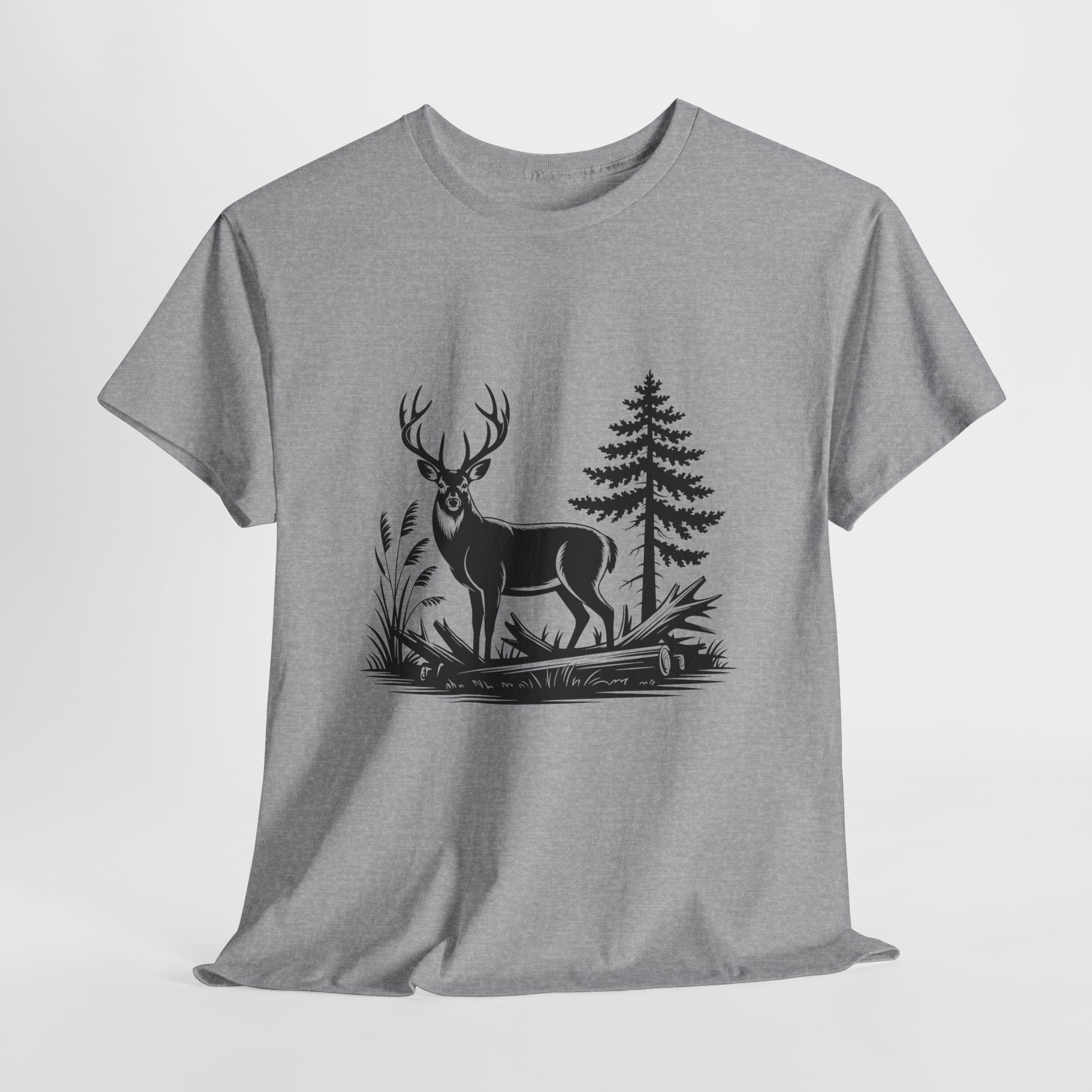 Rustic Deer Graphic T- Shirt Printify