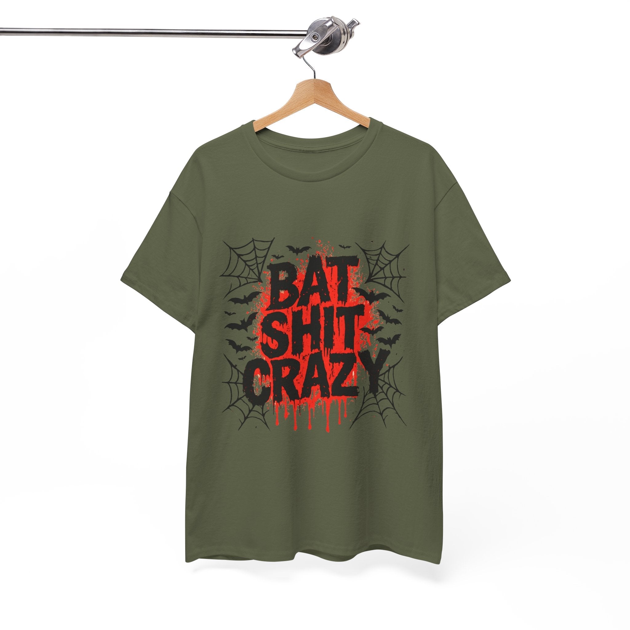 Halloween Bat Shit Crazy  Graphic T-Shirt Printify
