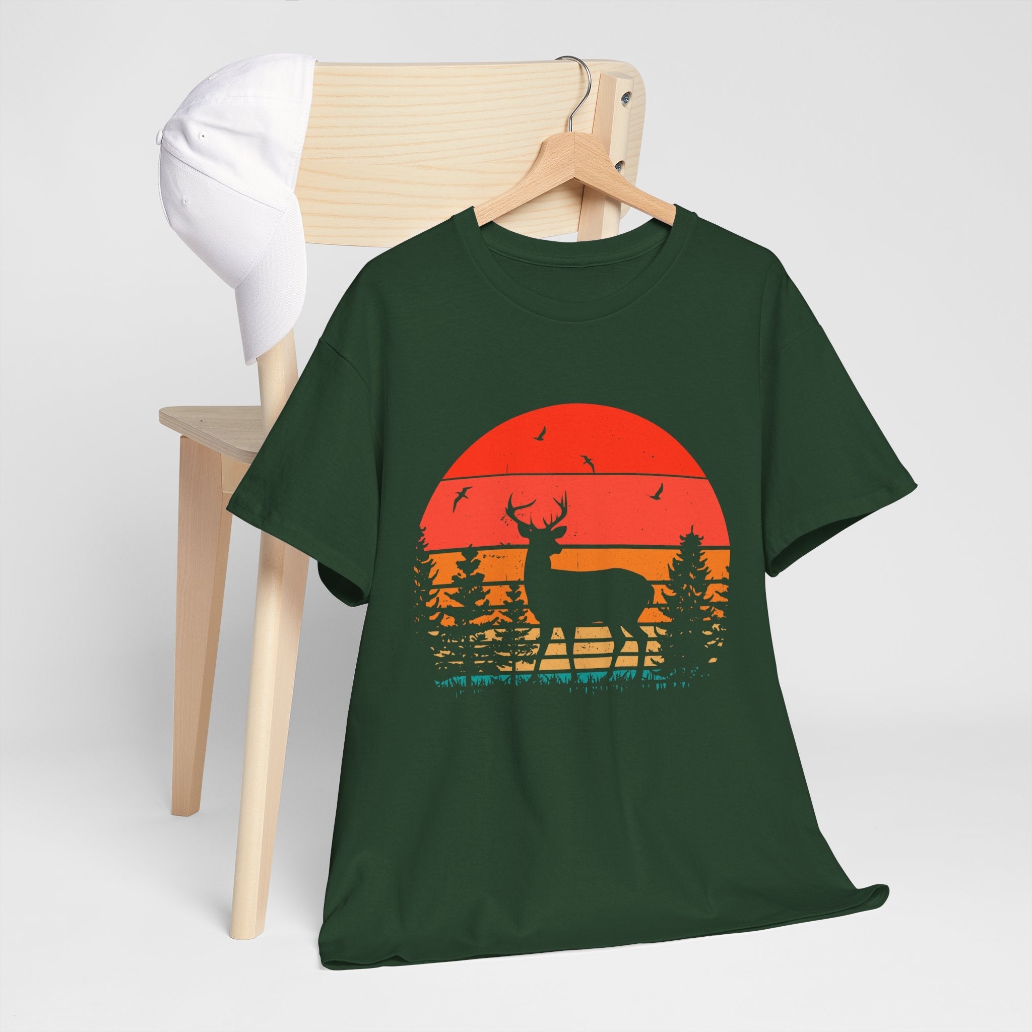 Retro Wildlife Sunset Vintage T- Shirt Printify