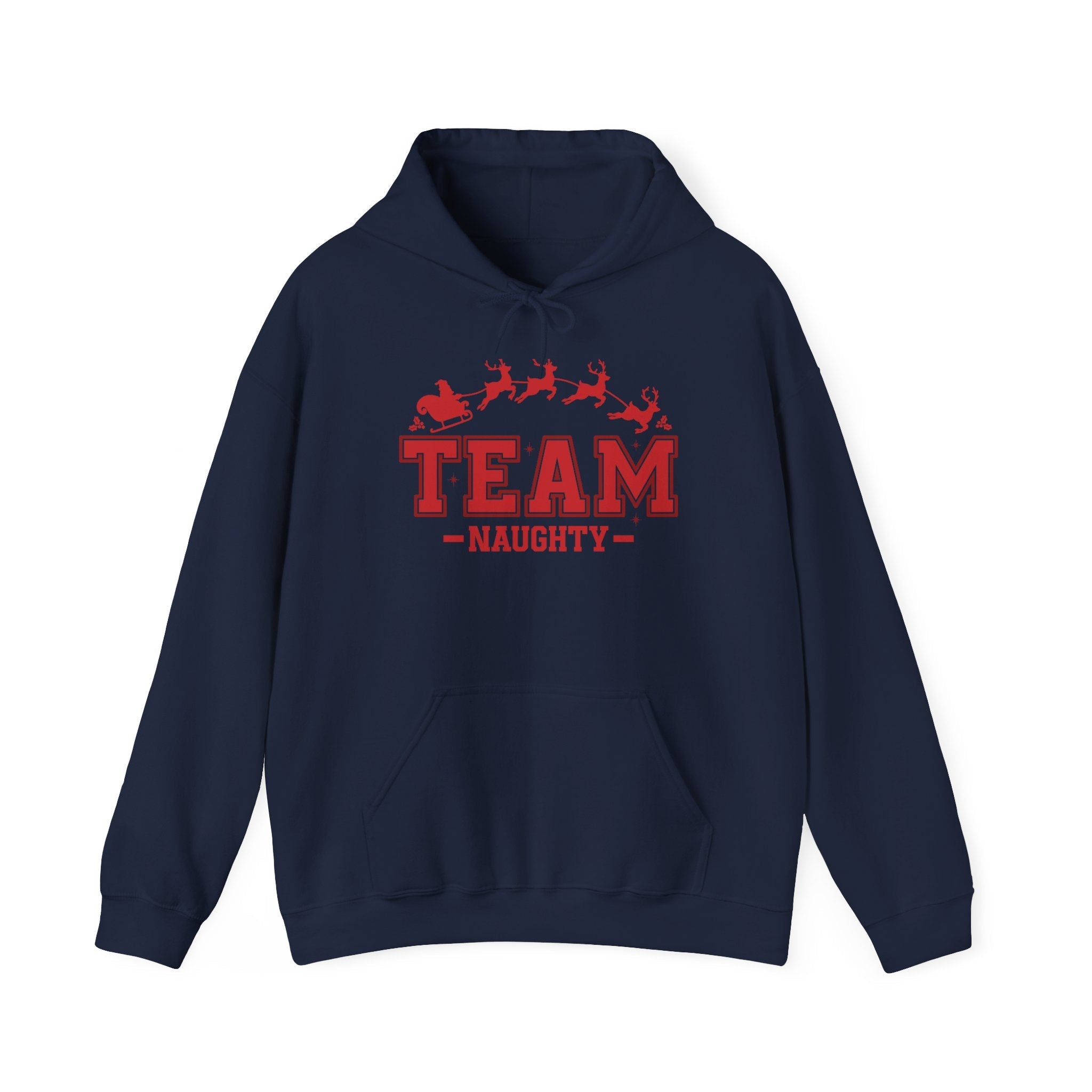Team Naughty Christmas Hoodie Printify