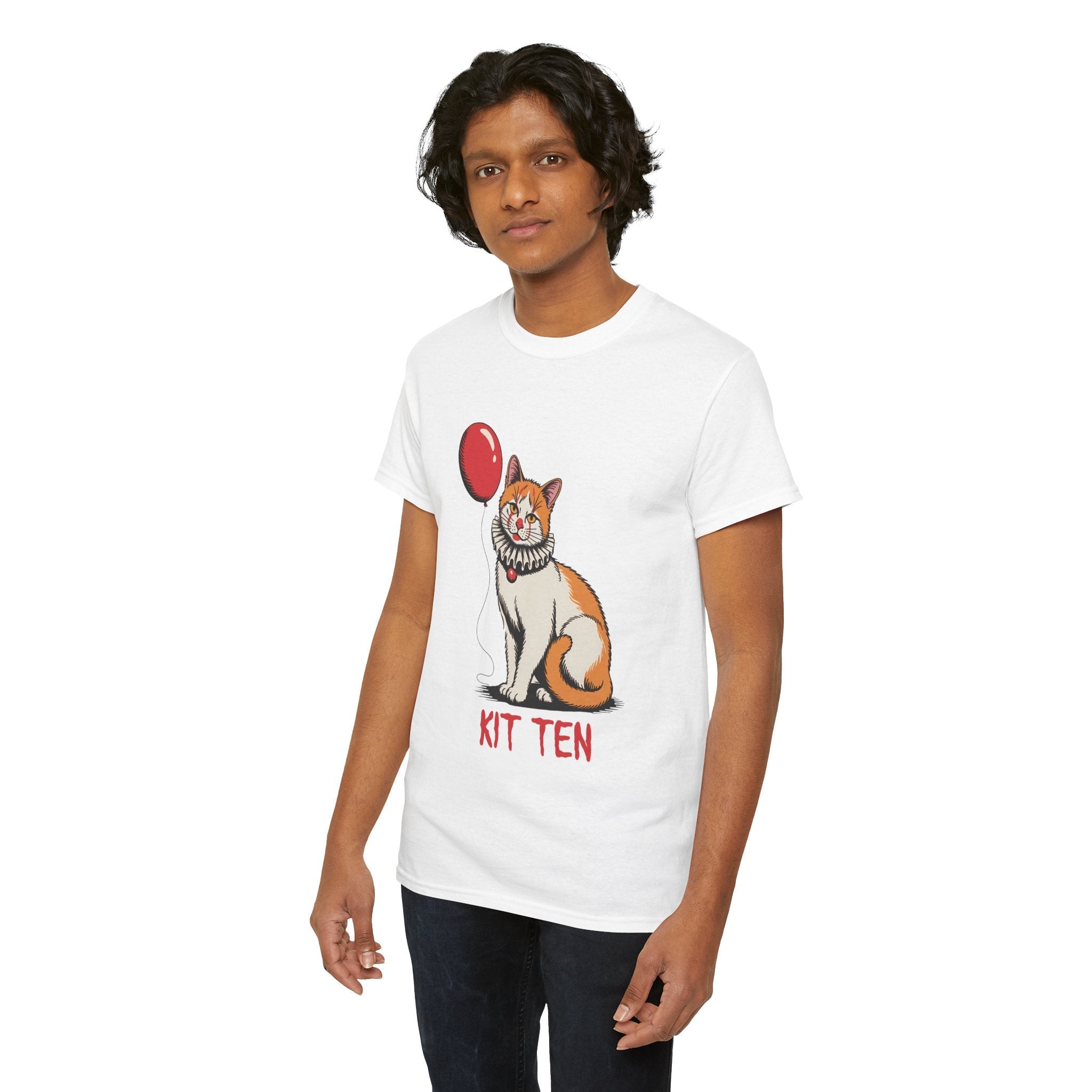 Cute Cat Balloon Graphic T-Shirt Printify