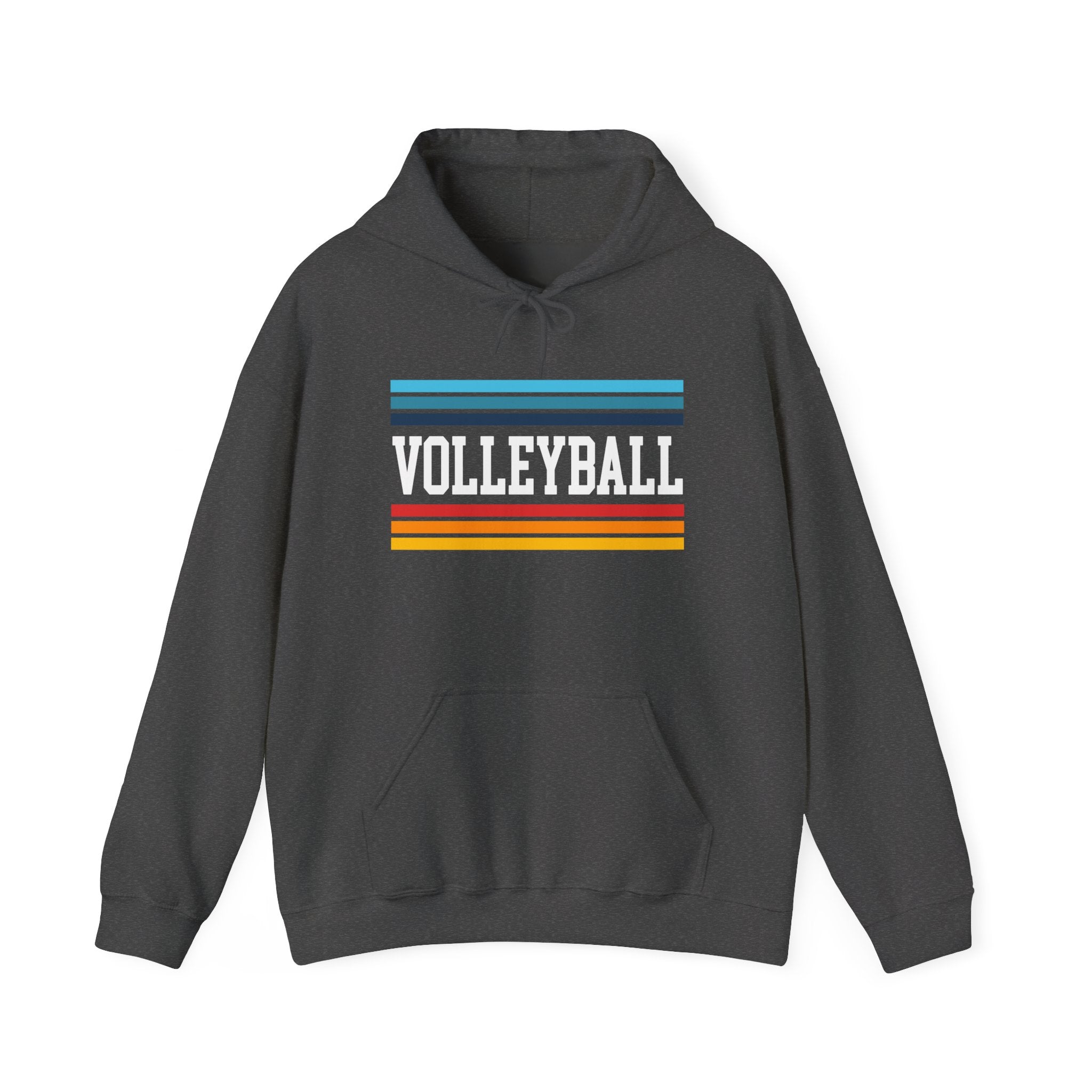 Vintage Volleyball Retro Stripes Hoodie Printify