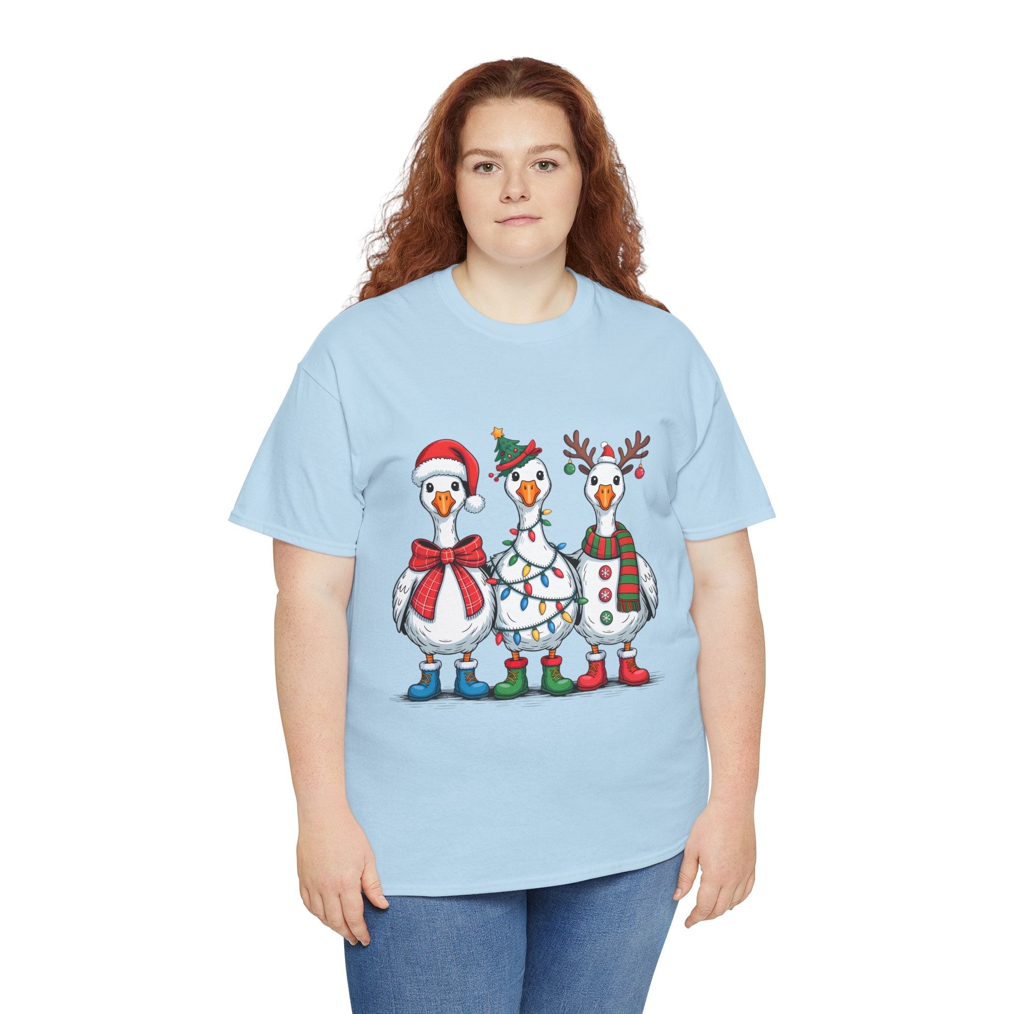 Cute Christmas Goose T-Shirt Printify