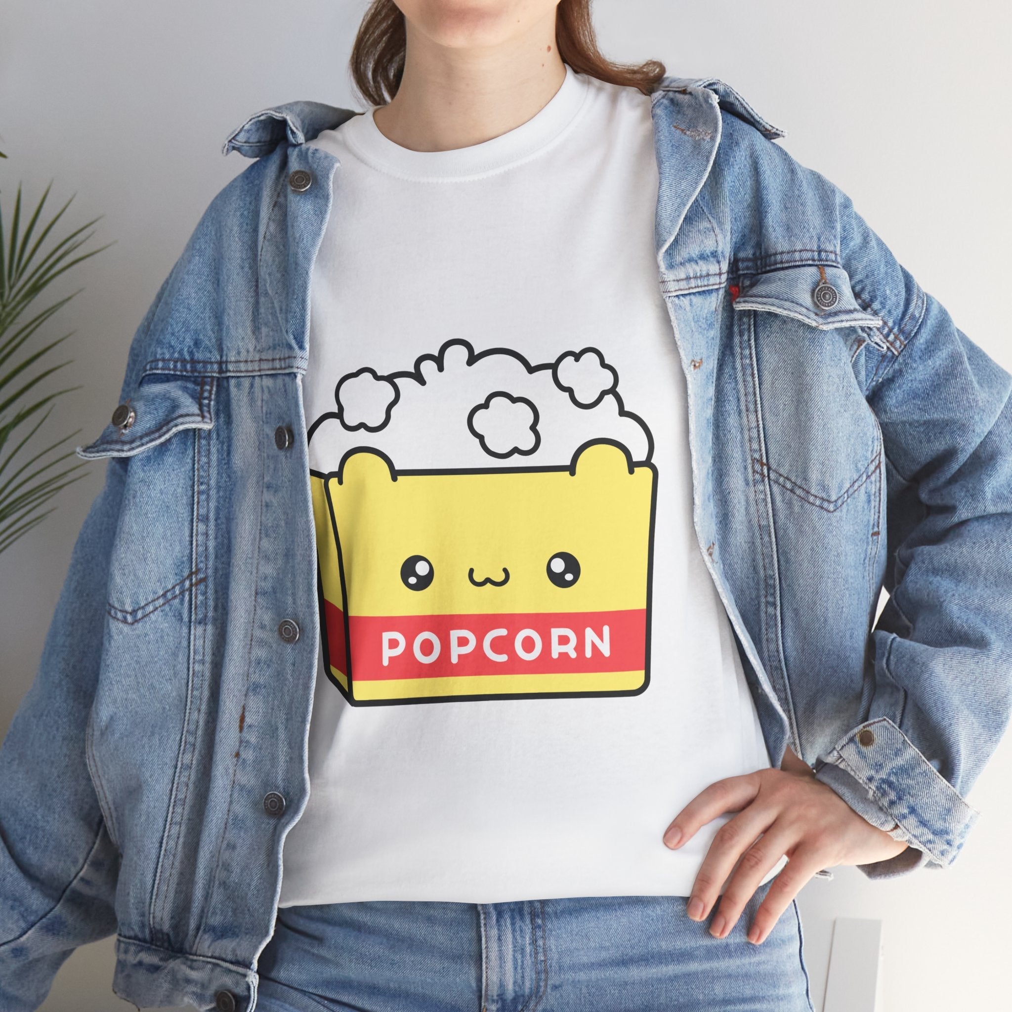 Cute Popcorn Graphic Movie T- Shirt Printify