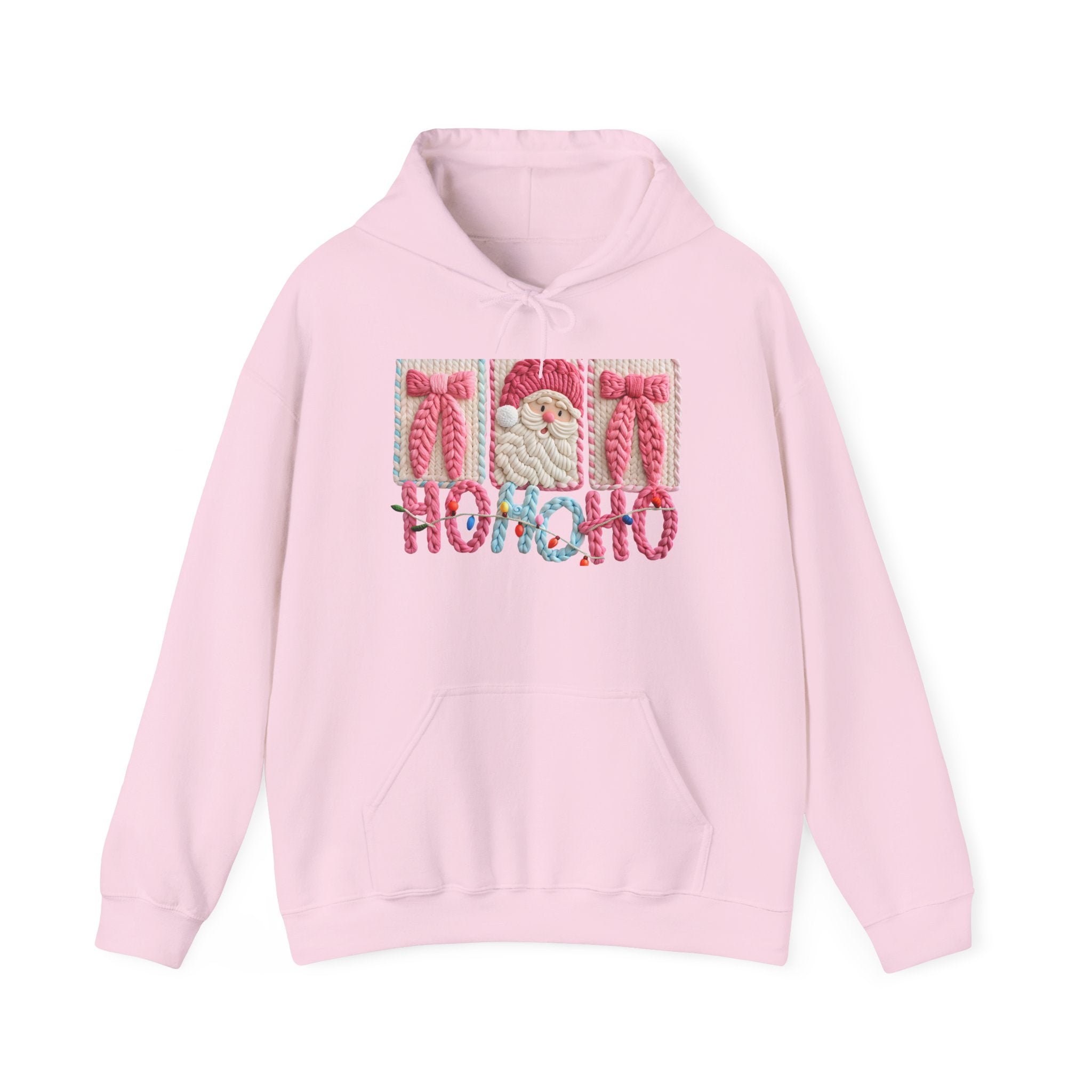 Holiday 'Ho Ho Ho' Knit Santa Hoodie Printify