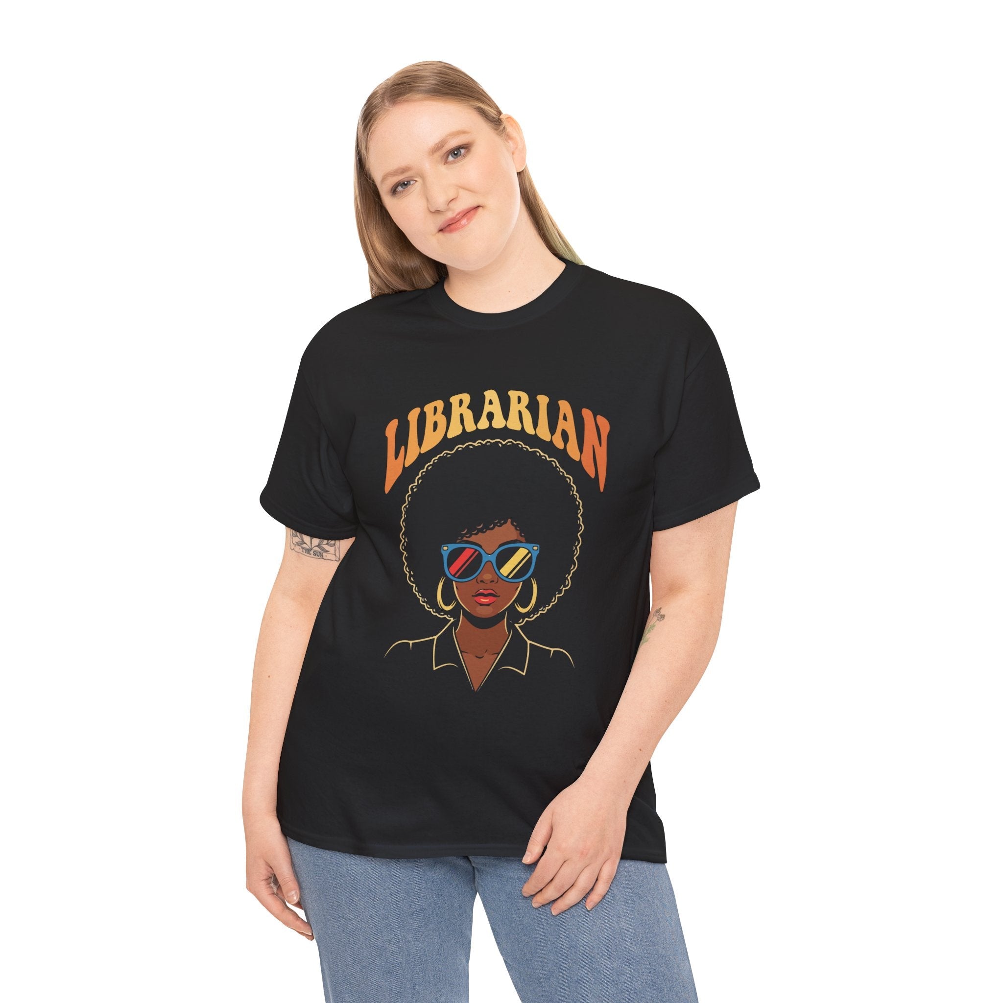 Cool Librarian Unisex Vintage T- Shirt Printify