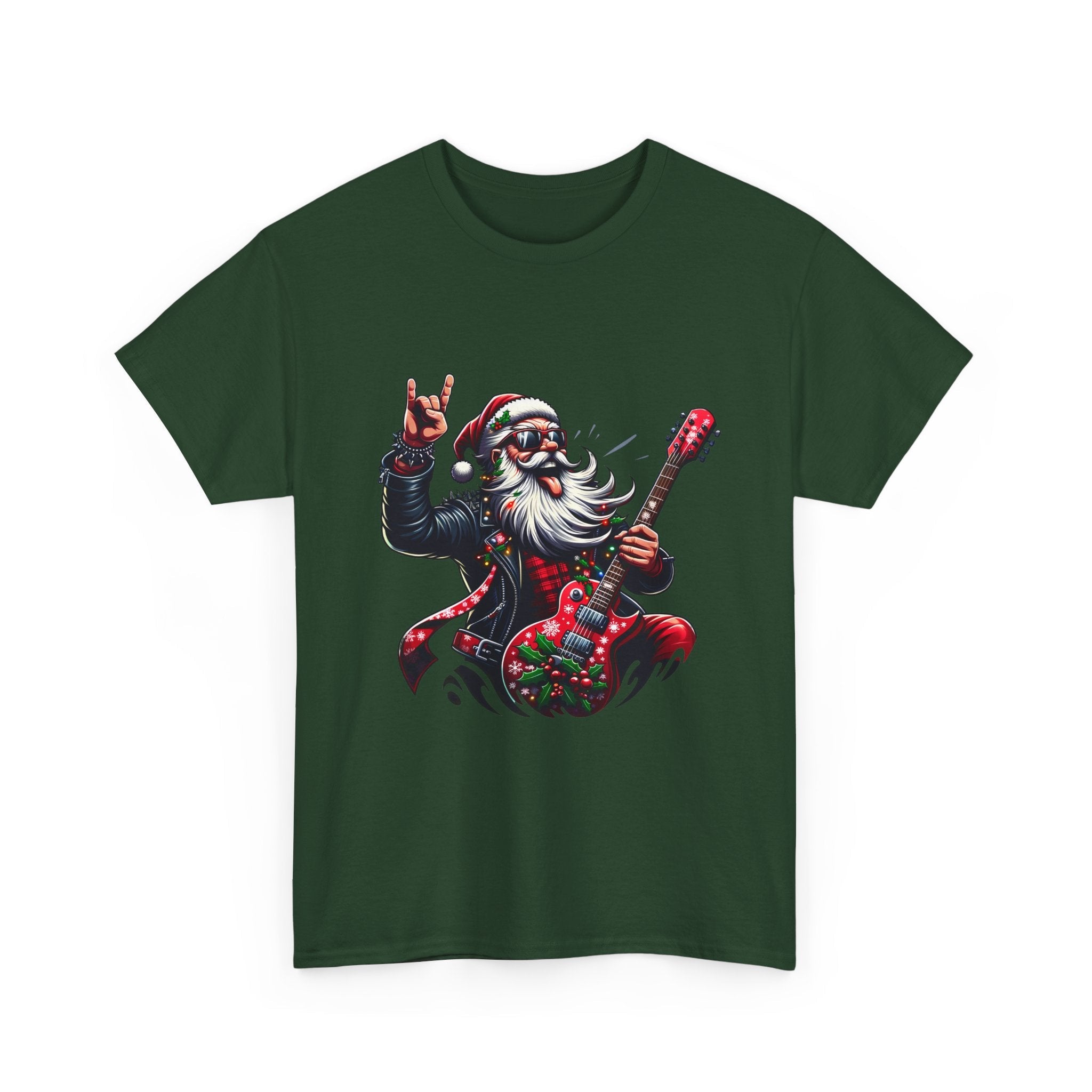 Rockin' Santa Unisex Graphic T- Shirt Printify