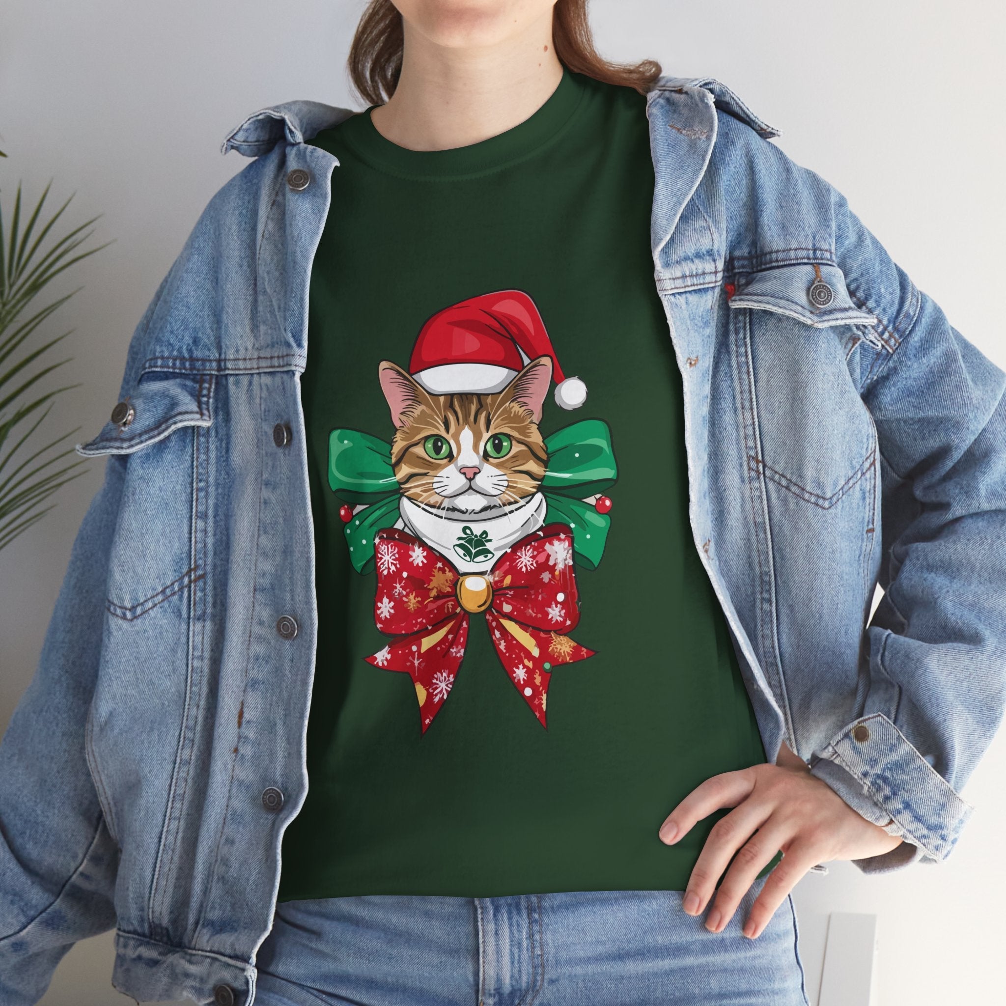 Christmas Cat Graphic T- Shirt Printify