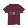 Peace Love Soccer Unisex T- Shirt Printify