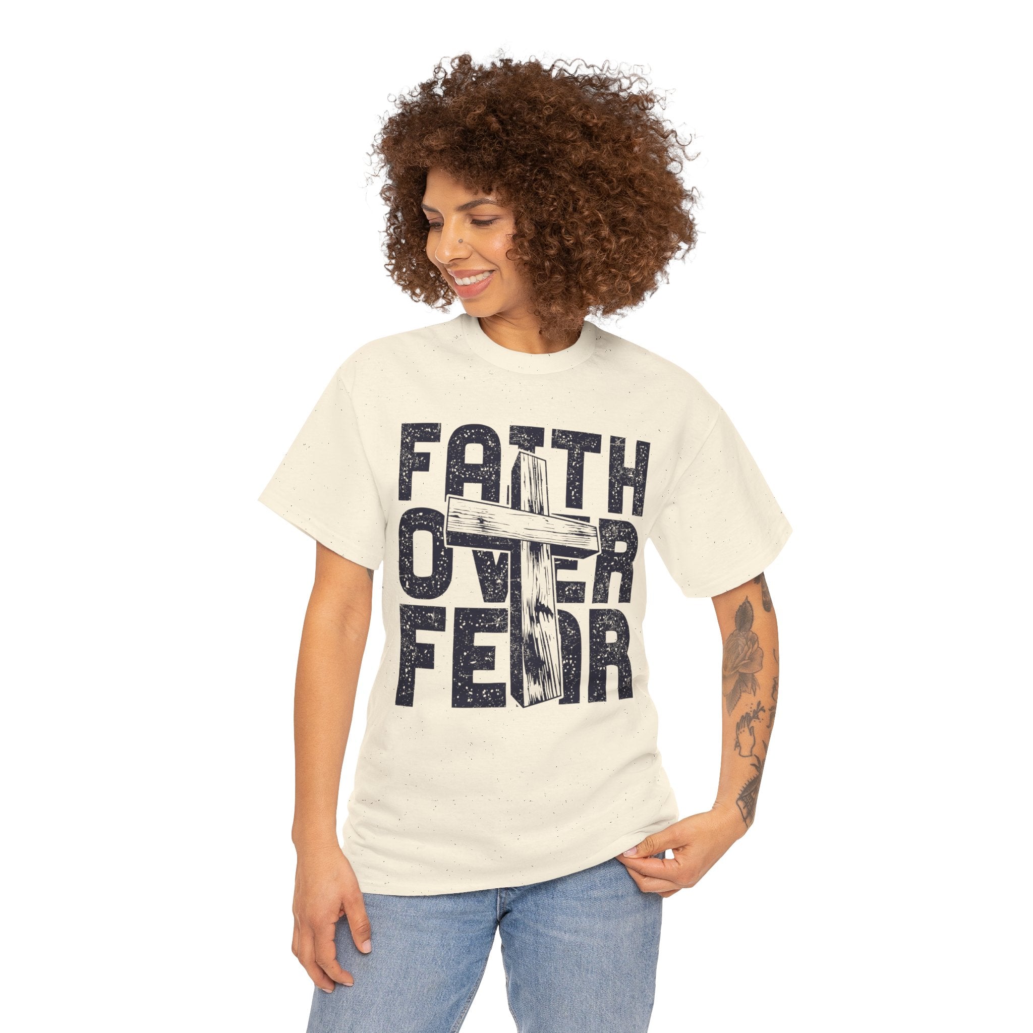 Faith Over Fear Graphic T-Shirt Printify