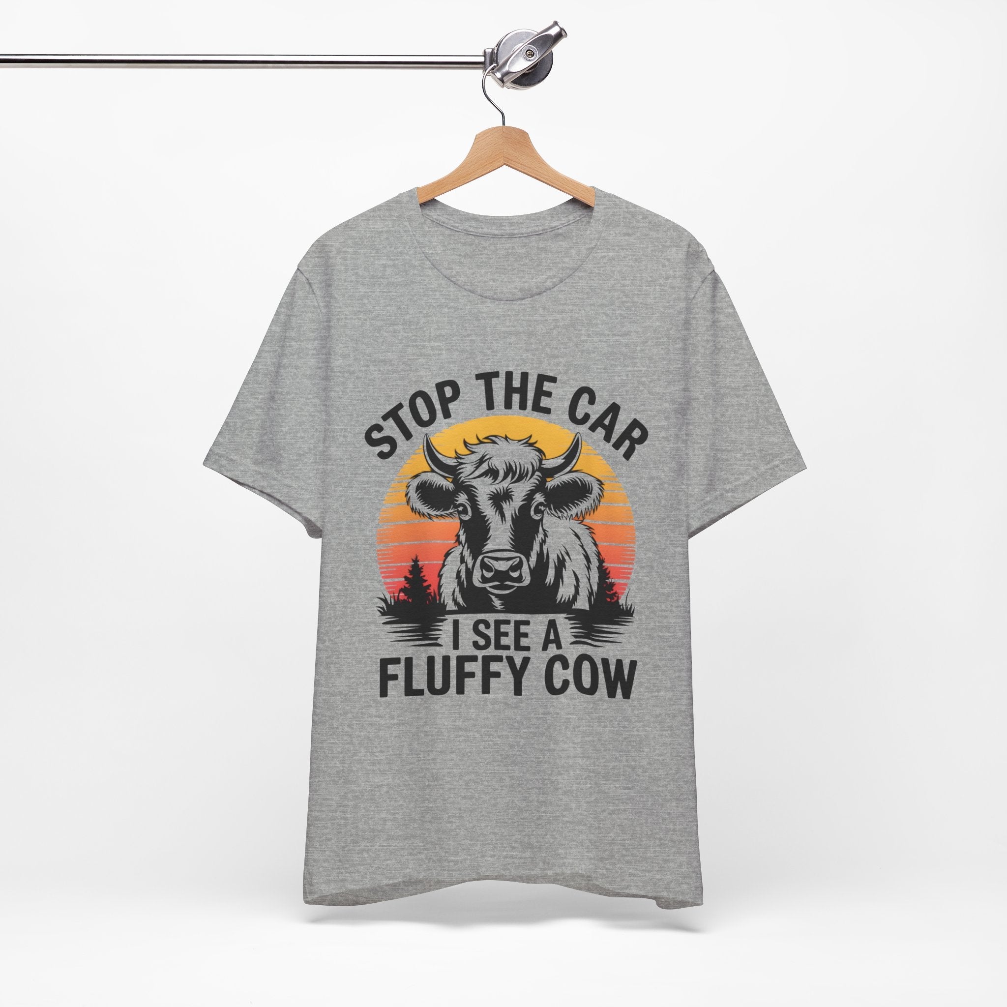 Stop The Car I See a Fluffy Cow Graphic T-shirt Printify