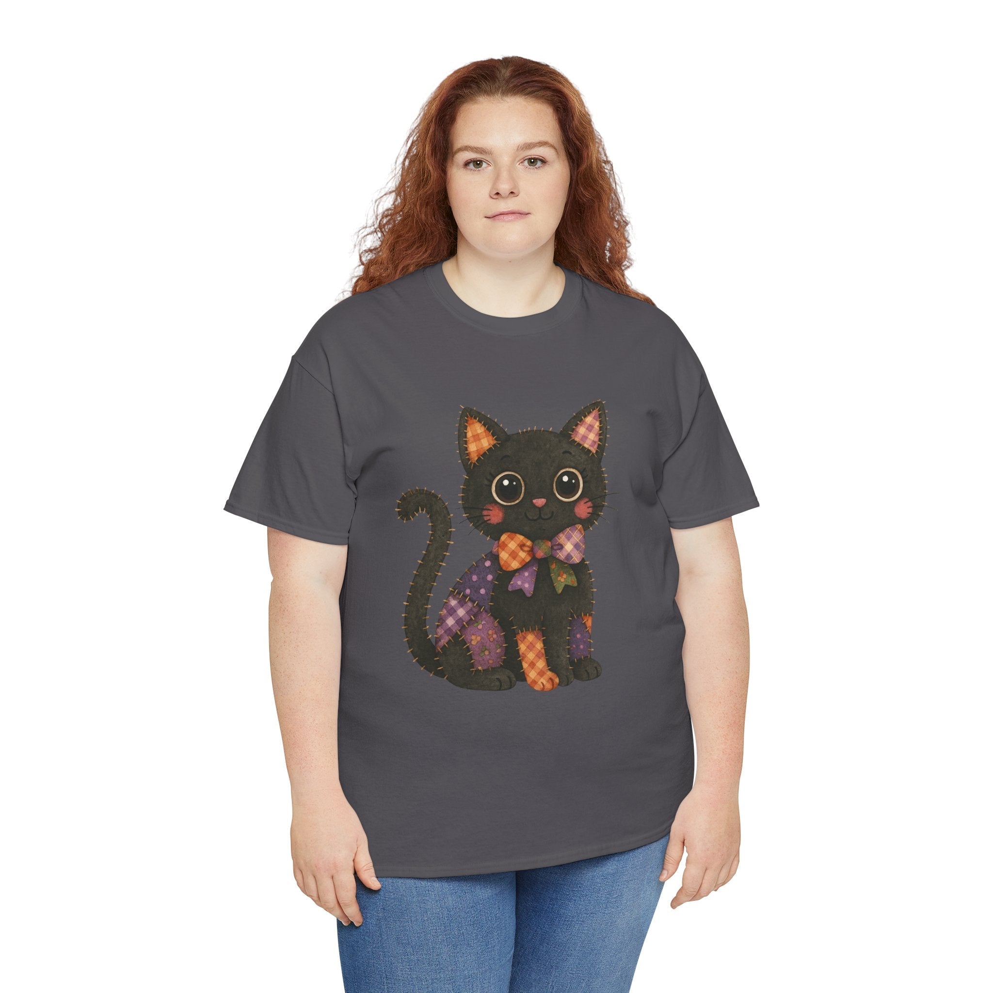 Cute Black Cat Halloween T- Shirt Printify