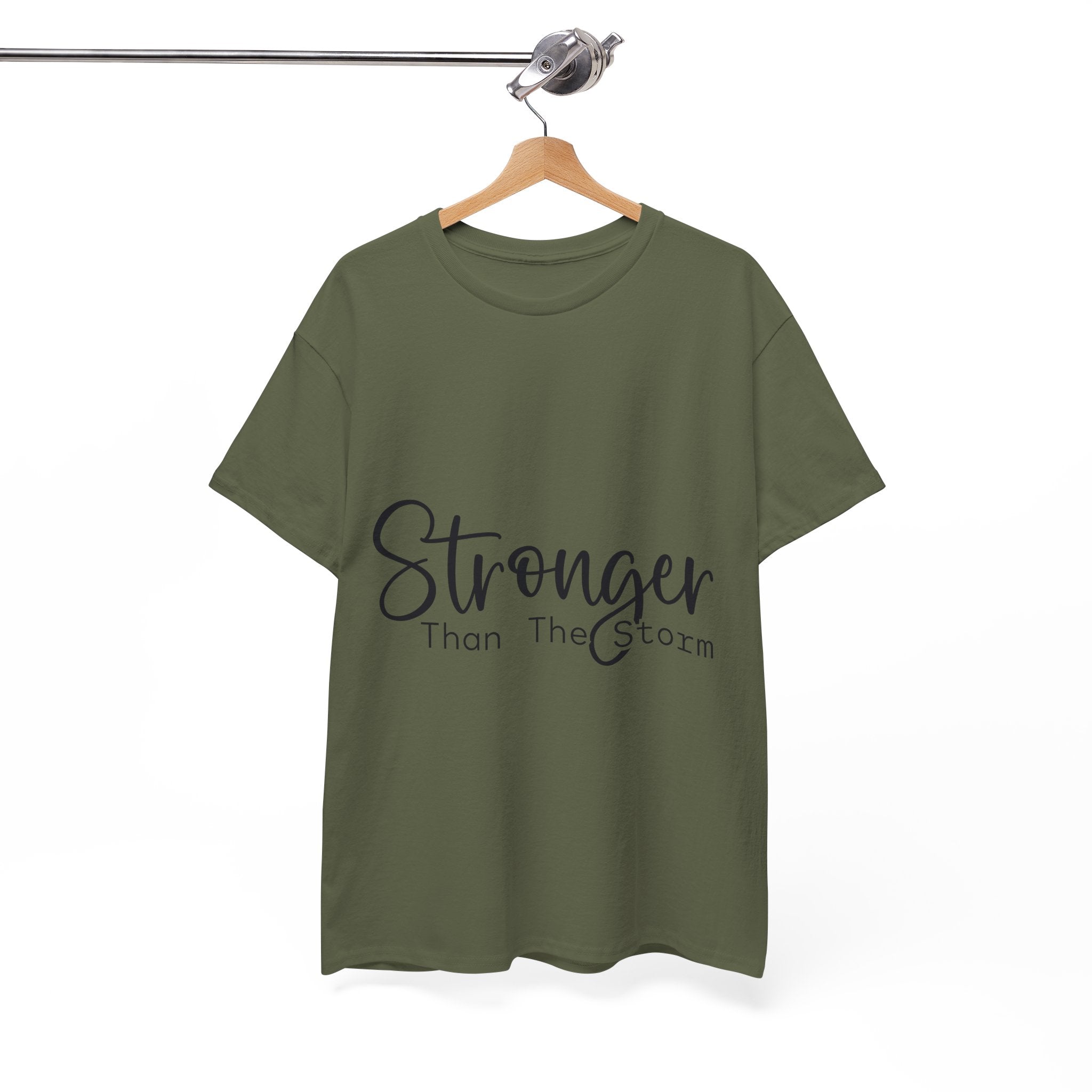 Stronger Than The Storm Inspirational T-Shirt Printify