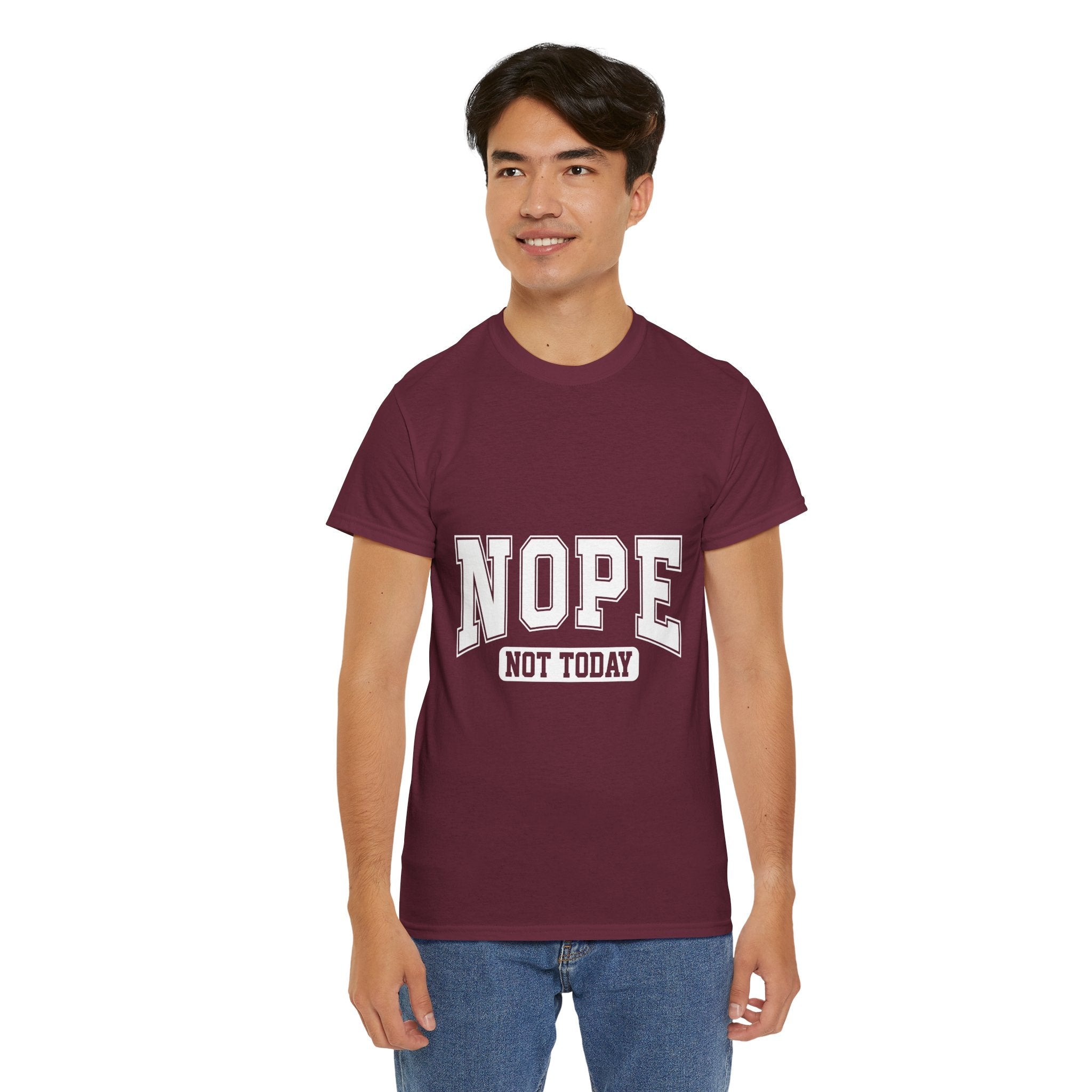 NOPE Not Today  Funny Graphic T-Shirt Printify